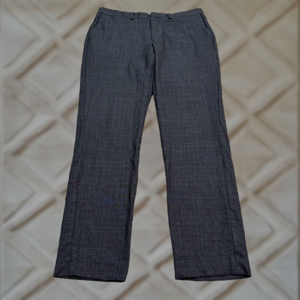 DKNY VINTAGE DKNY Mens Dress Pants Wool Plaid 34 Waist 30 Inseam Classic Business Casual Workwear Size US 33 - 1 Thumbnail