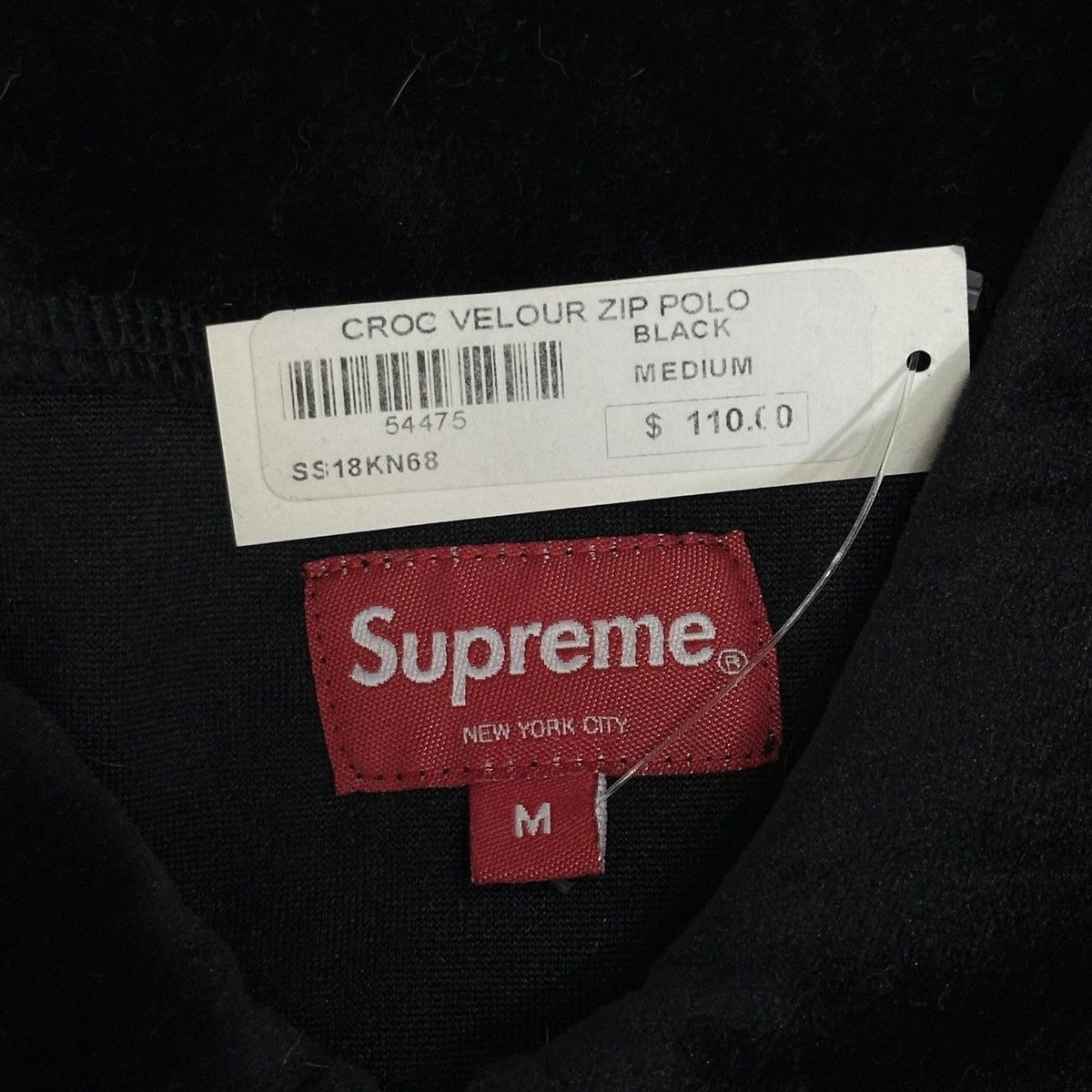 Supreme Supreme Croc Velour Zip Polo Size M Size US M / EU 48-50 / 2 - 4 Thumbnail