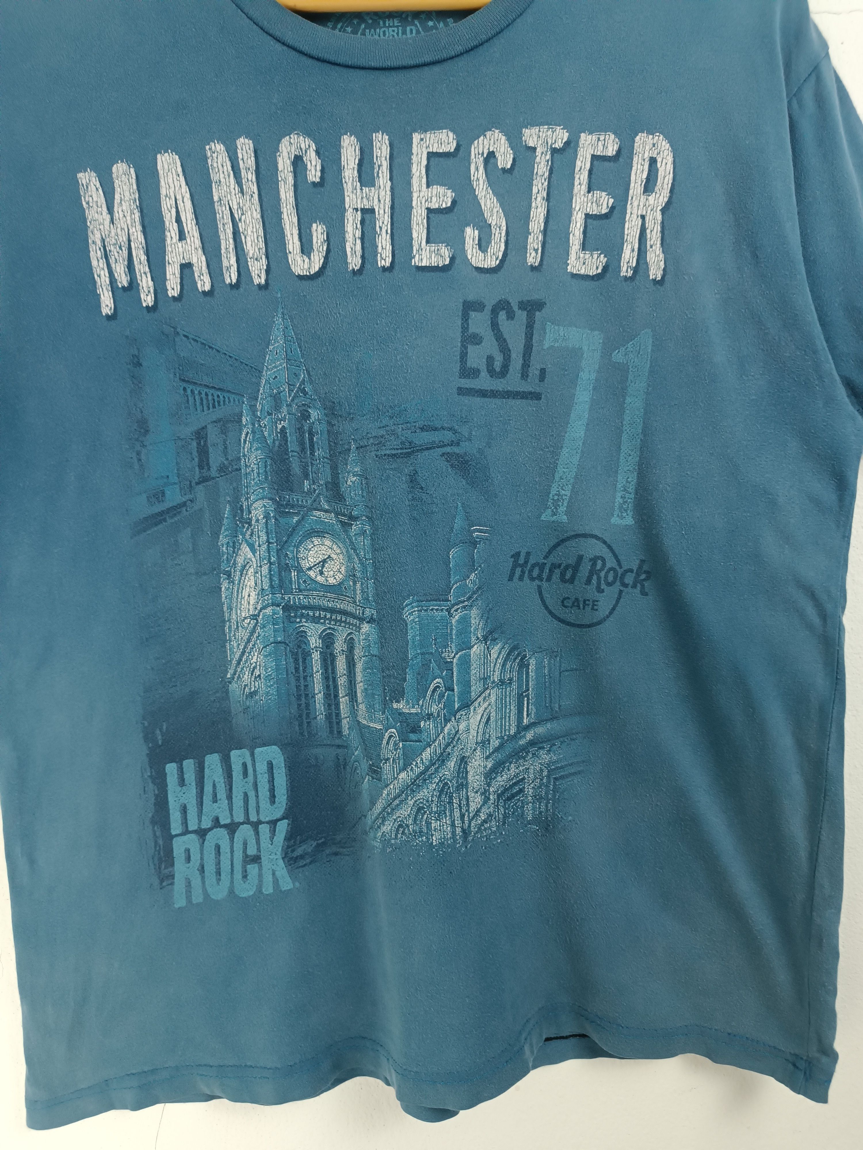 Hard Rock Cafe VINTAGE Y2K FADED HARD ROCK MANCHESTER VERY RARE TEE Size US M / EU 48-50 / 2 - 7 Thumbnail