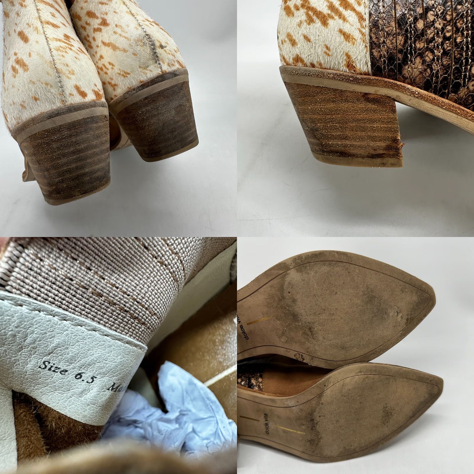 Dolce Vita Dolce Vita Shana Chelsea Boots Brown White Women's Size 6.5 Pull On Leather Casual Comfort Boots Mens? Size US 7 / IT 37 - 8 Thumbnail