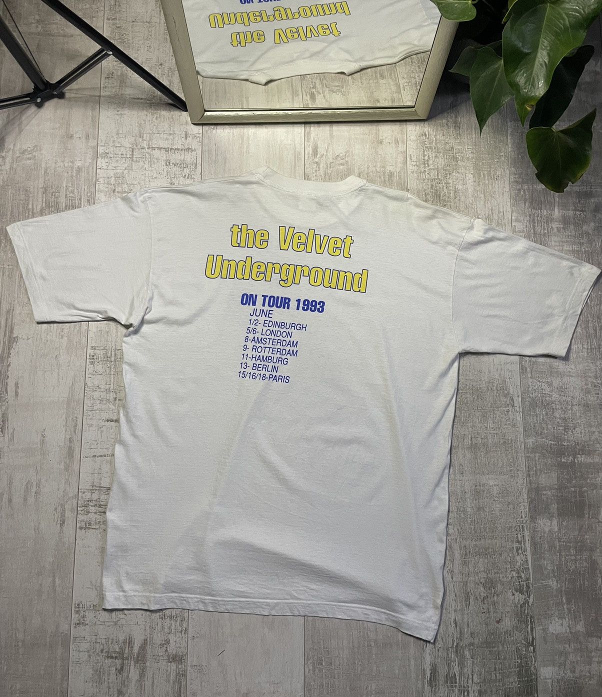 ヴィンテージ VELVET UNDERGROUND ON TOUR 1993プリントTシャツ 中古