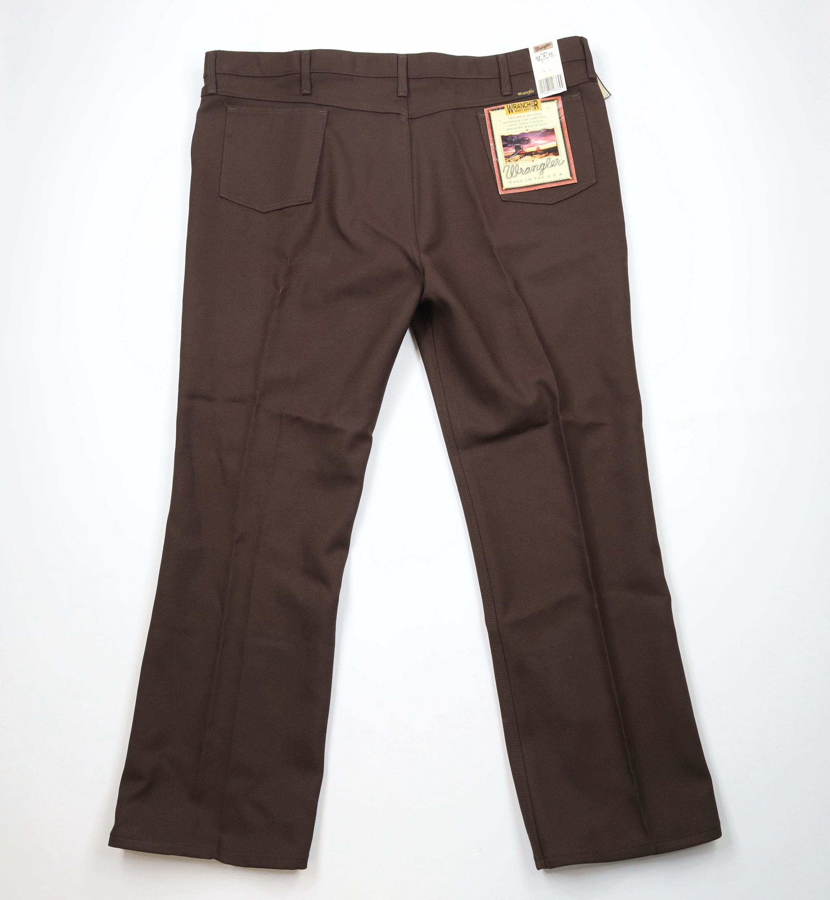 Vintage × Wrangler Deadstock Vintage 90s Wrangler Knit Wide Leg Pants Brown USA Size US 44 / EU 60 - 8 Thumbnail