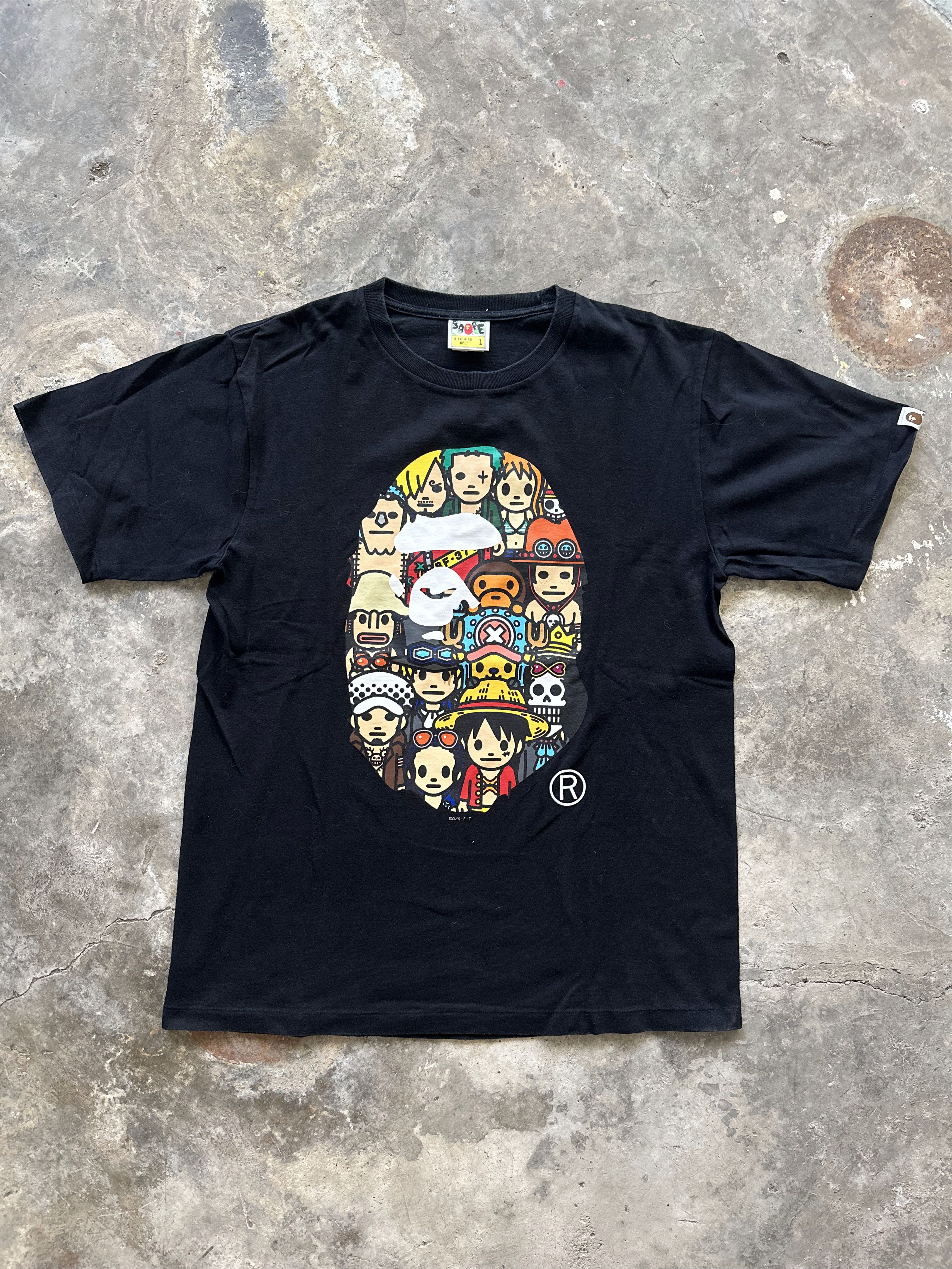 Bape × One Piece Rare Bape x One Piece Logo T-shirt Size US L / EU 52-54 / 3 - 2 Thumbnail