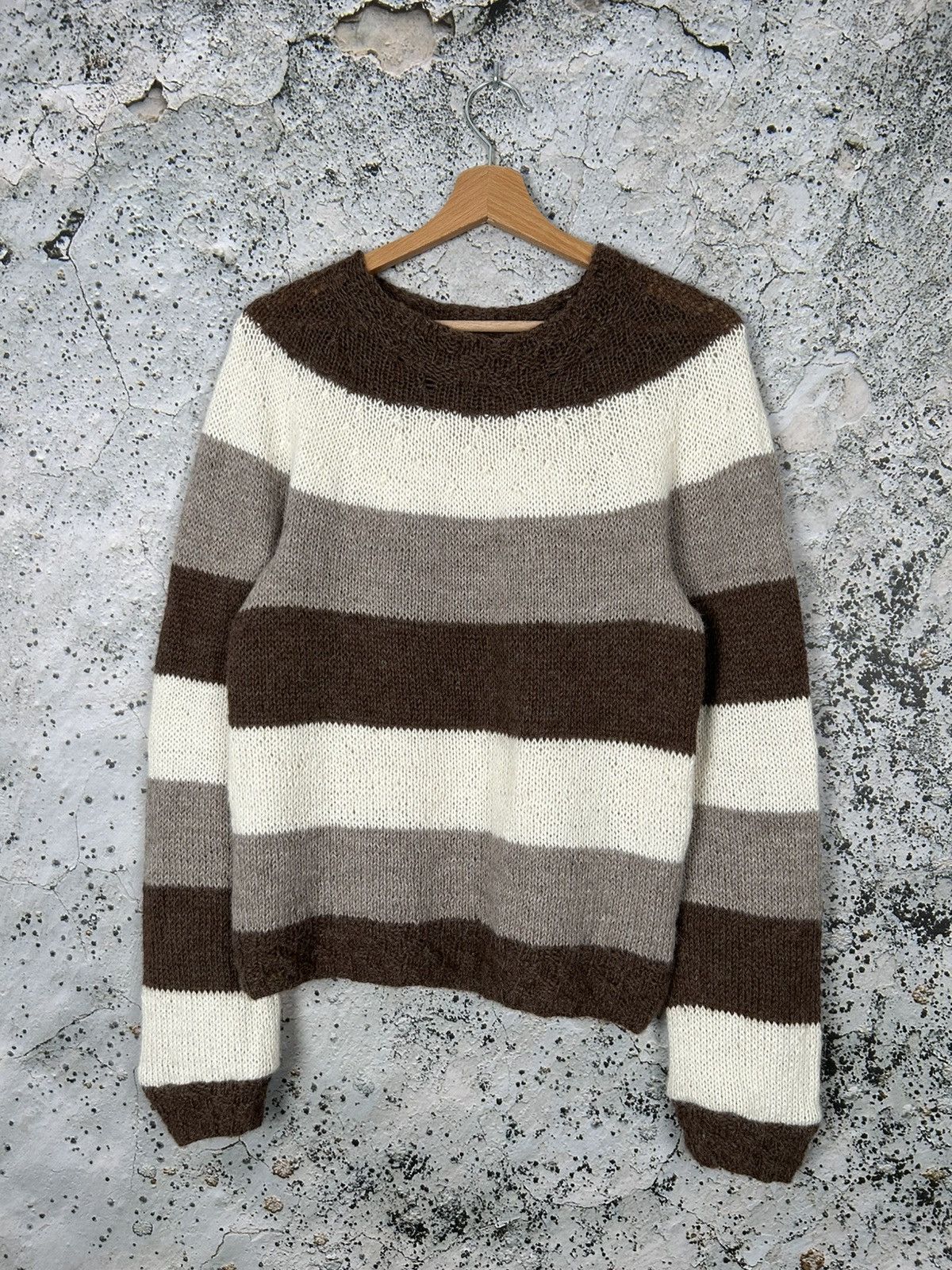 Japanese Brand Vintage Stripped Mohair Sweater Knitwear Japanese Avantgarde Size US M / EU 48-50 / 2 - 1 Thumbnail