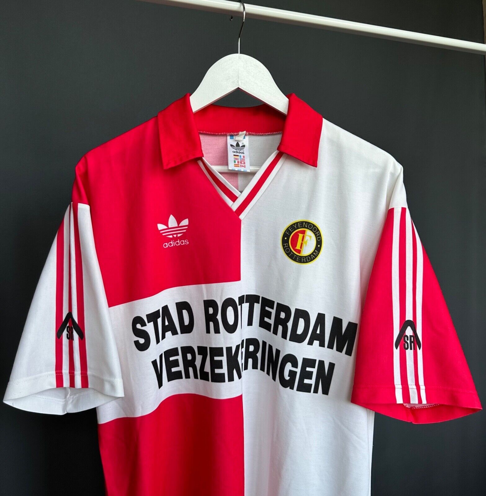 image of Feyenoord Holland 1993 / 1994 Home Shirt Adidas Size Xl, Men's