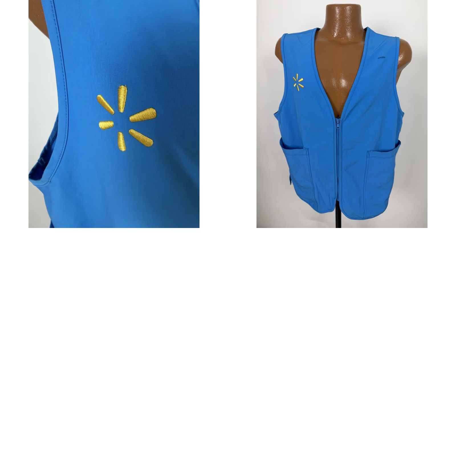 Walmart Walmart Vest Medium Proud Associate Employee Uniform Polyester Zip Blue Spark Size US M / EU 48-50 / 2 - 9 Thumbnail