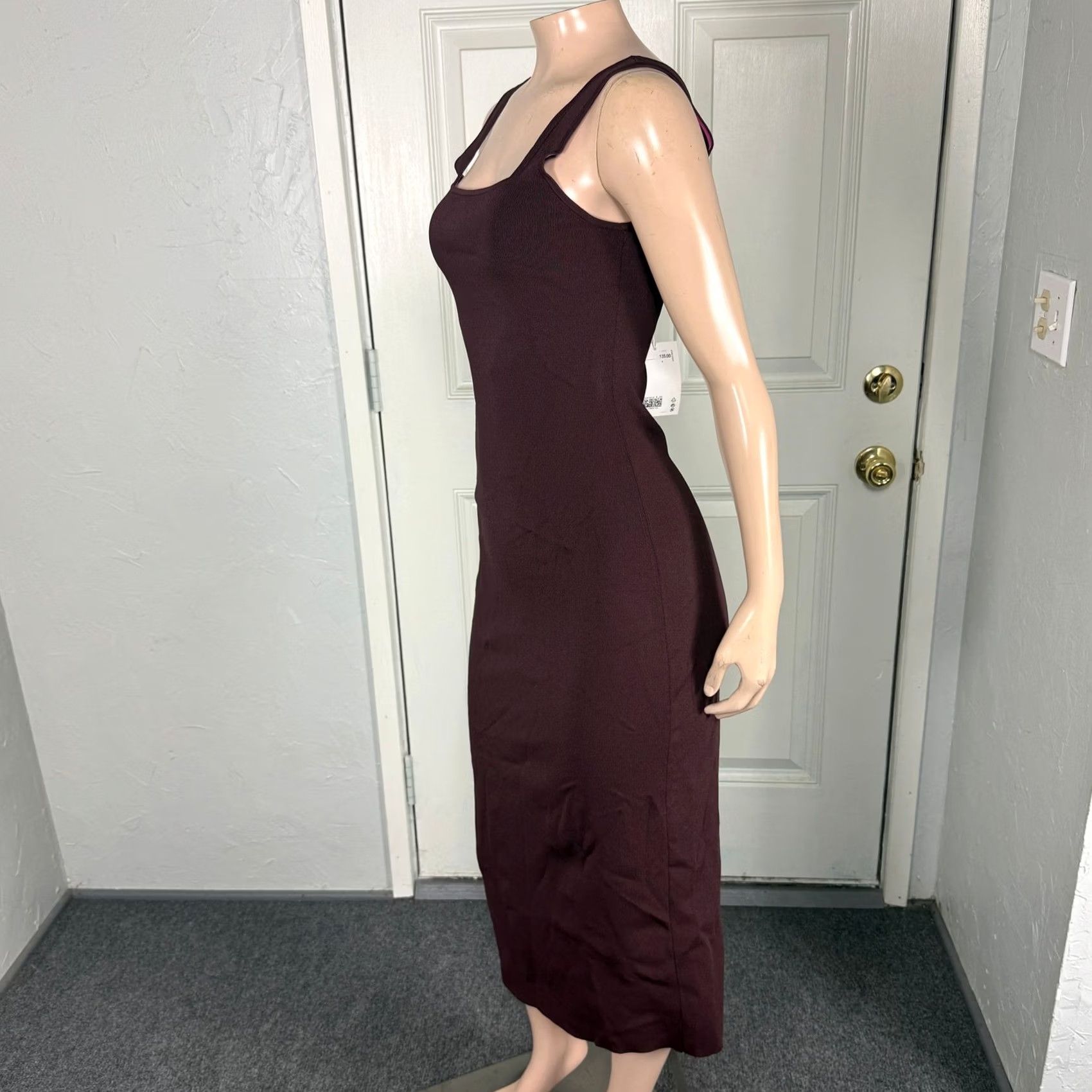 Cos COS Dress Womens S Purple NEW Women Knitted Tube Bodycon Burgundy Sleeveless Size S / US 4 / IT 40 - 3 Thumbnail