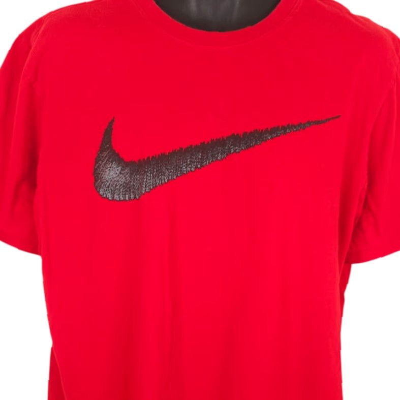 Nike Nike T Shirt Mens XL Red Sportswear Big Swoosh Streetwear Size US XL / EU 56 / 4 - 2 Thumbnail