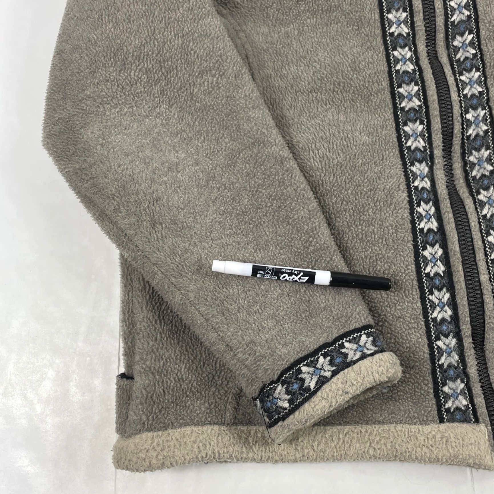 Vintage VINTAGE Alf Kuhl Jacket Womens Medium Beige Fleece Hiking Ski Snowflake Acorns Logo Zip Front Size M / US 6-8 / IT 42-44 - 5 Thumbnail