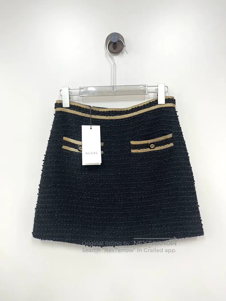 Gucci Gucci Black small fragrant woven short skirt Size 27" / US 4 / IT 40 - 1 Thumbnail