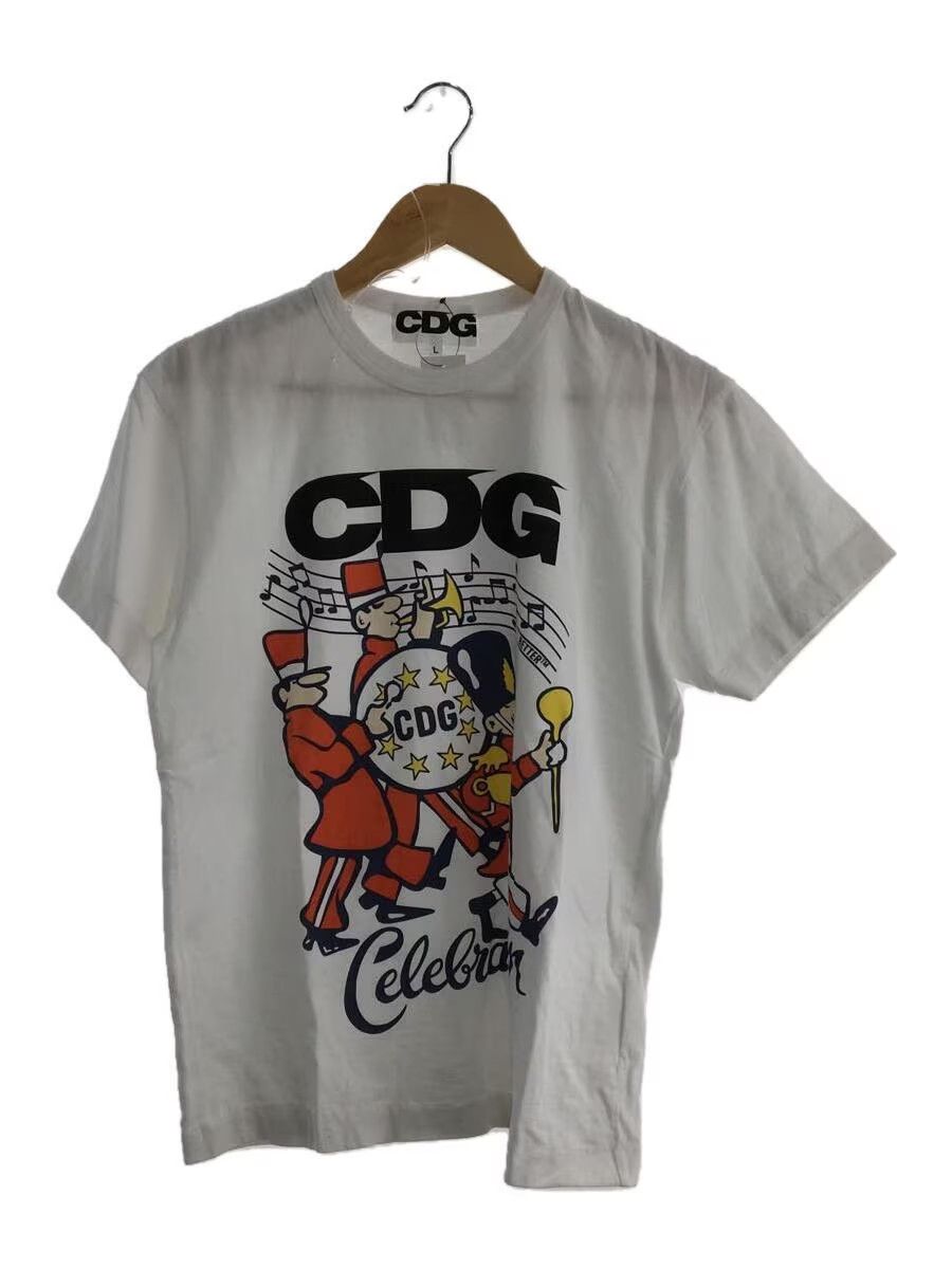 image of Comme Des Garcons Marching Band Tee in White, Men's (Size Large)