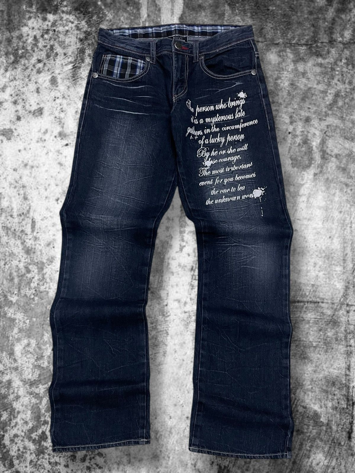 Vintage 90’s Japan Designer Double Focus ‘Poetry’ Denim