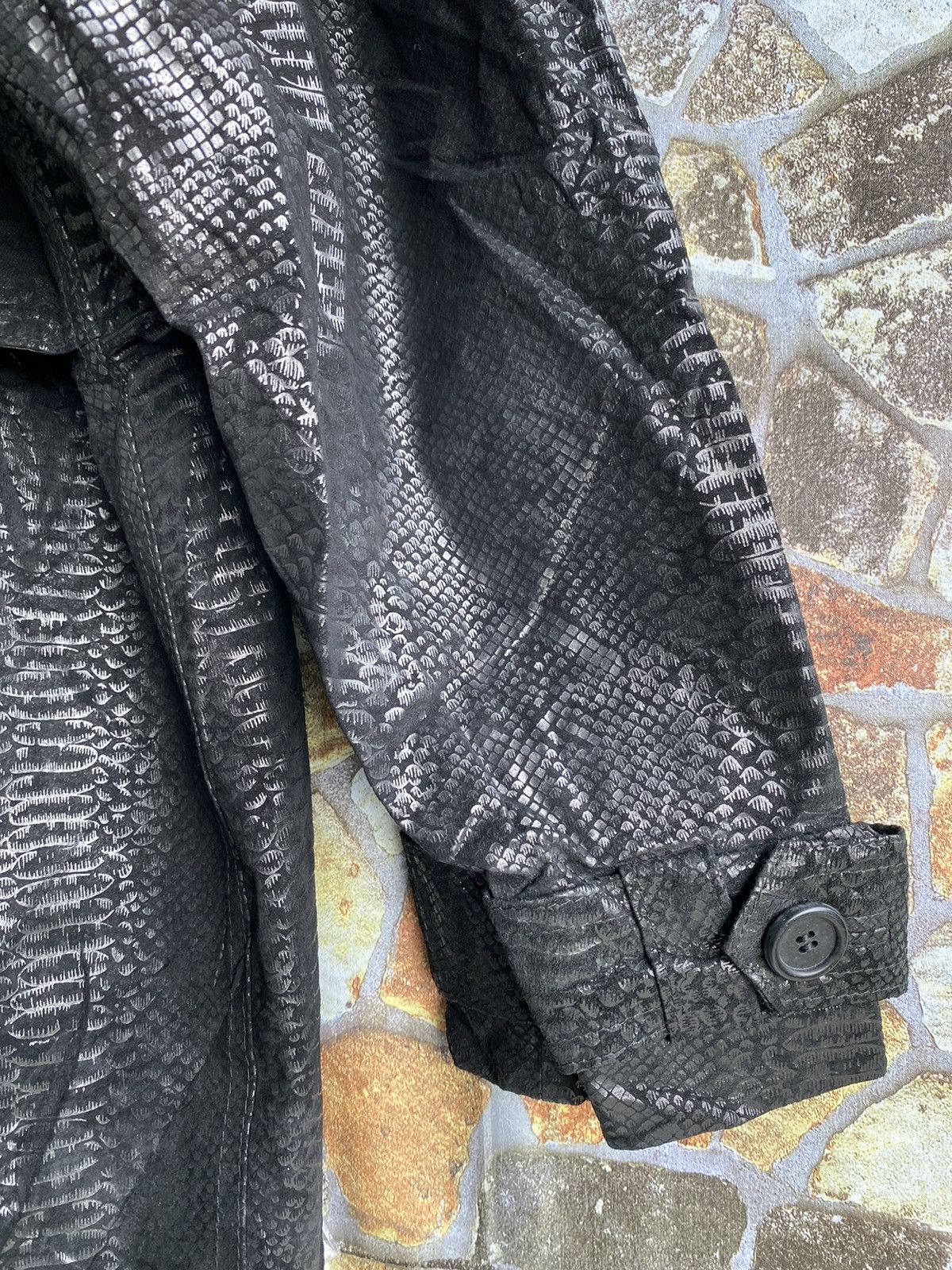 If Six Was Nine × Le Grande Bleu (L.G.B.) Vintage Begedor Italia Leather Trench Coat Jacket Size US XL / EU 56 / 4 - 11 Thumbnail