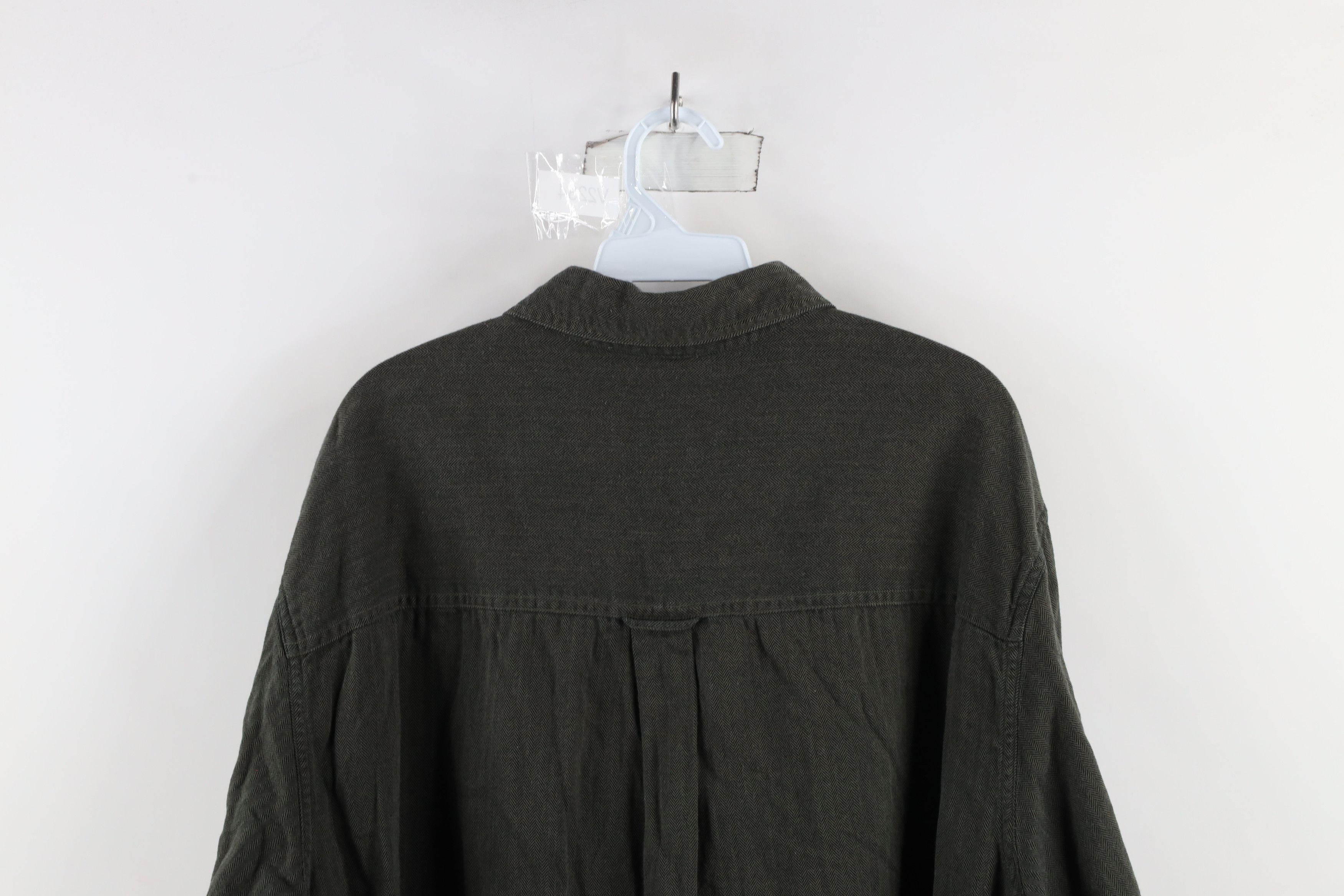 Ralph Lauren × Vintage Vintage 90s Chaps Ralph Lauren Herringbone Button Down Shirt Size US XL / EU 56 / 4 - 9 Thumbnail