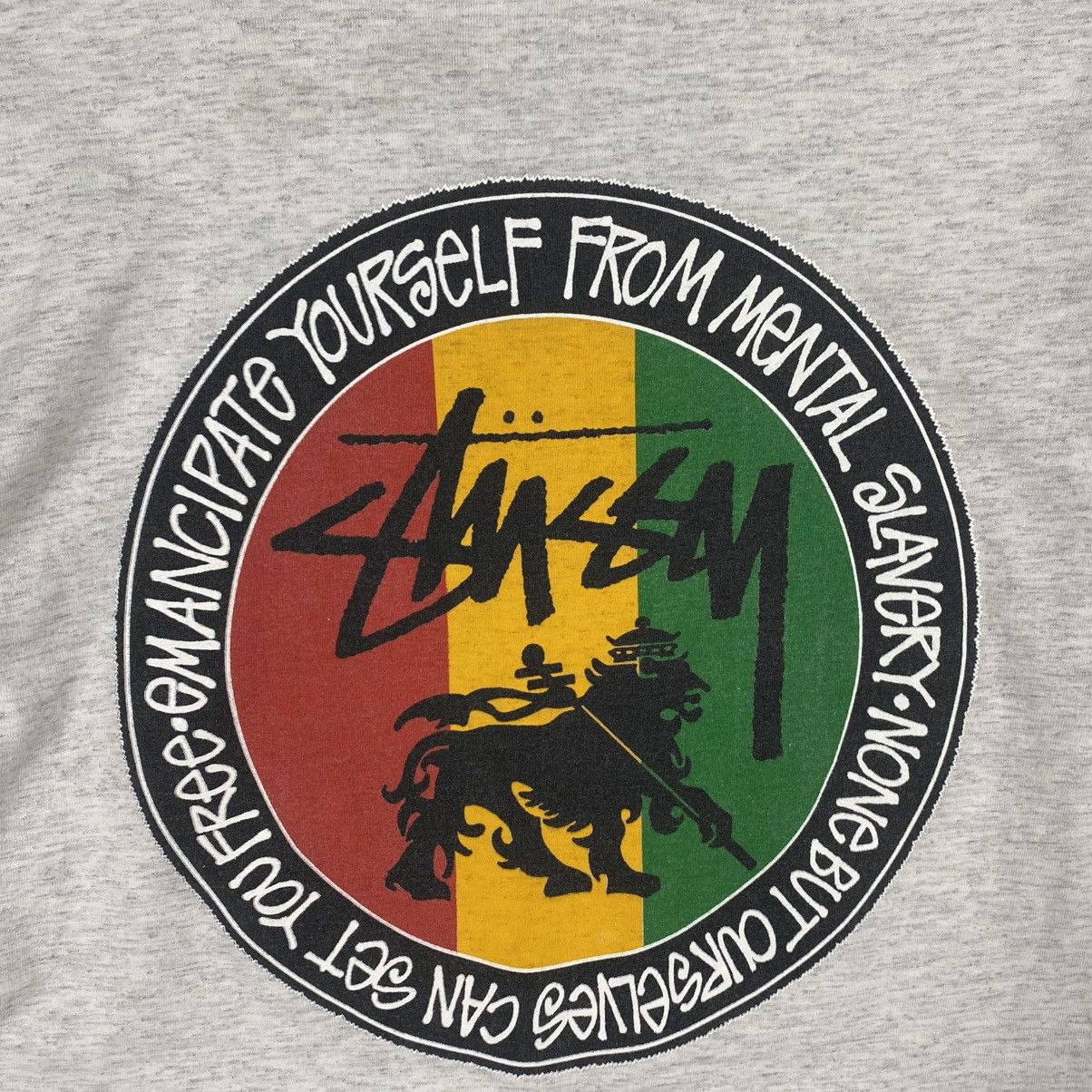 Stussy × Vintage Vintage 90s Stussy Rasta L Size Grey Colour Single Stitch Size US L / EU 52-54 / 3 - 9 Thumbnail