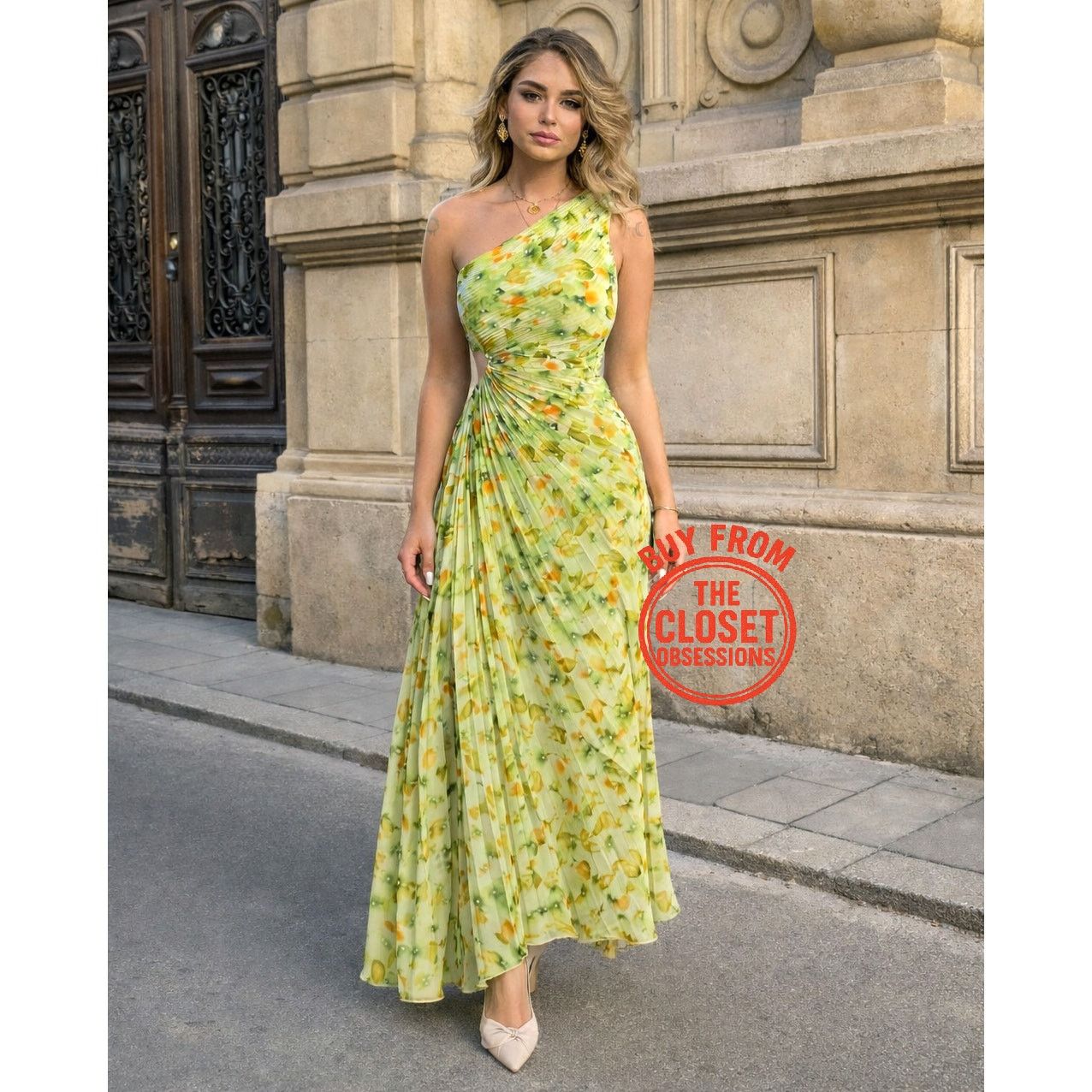 mango flowy midi dress Floral Flowy Maxi Dress main image 1
