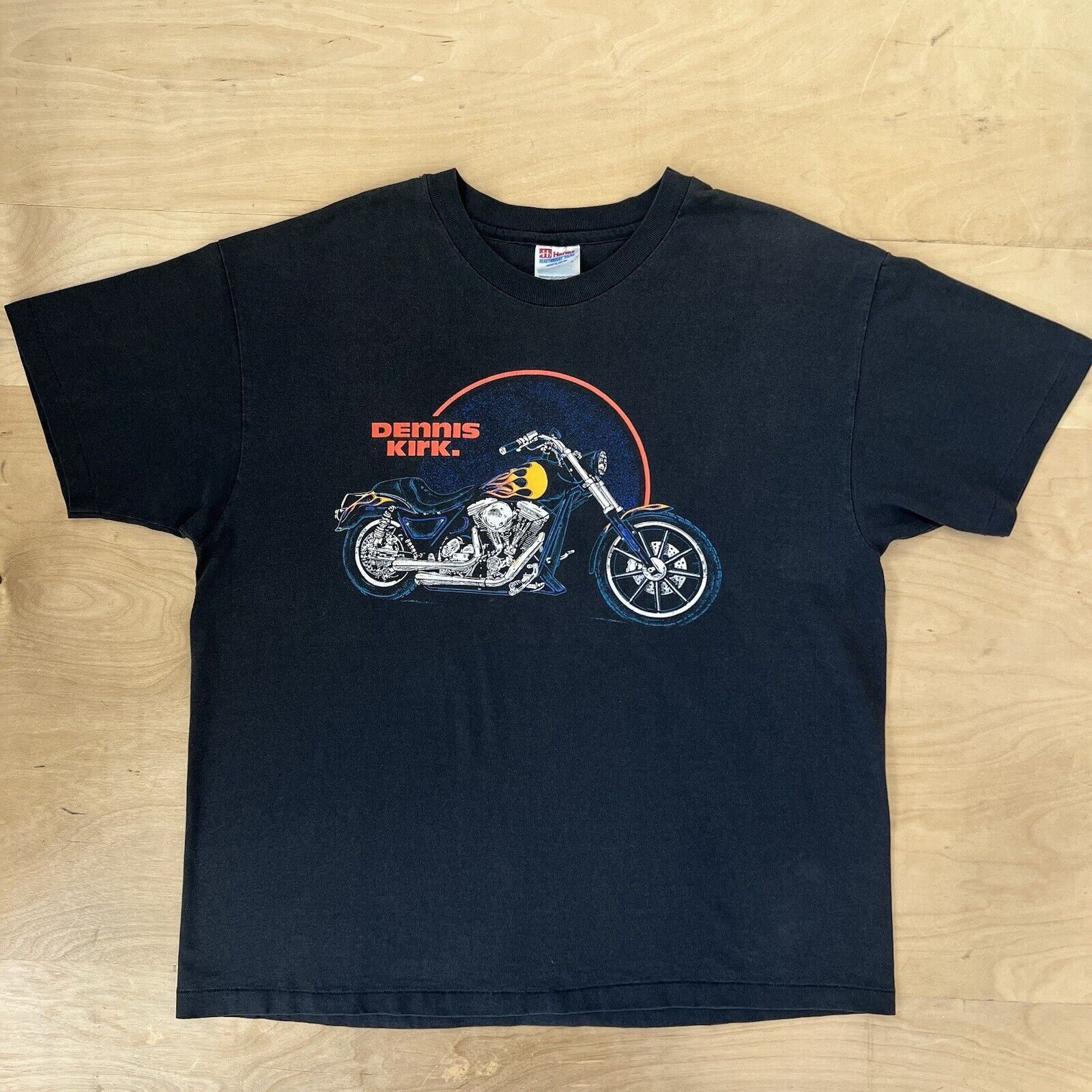 Vintage Vintage Dennis Kirk Motorcycles Shirt Black 90s Biker Punk Size US XL / EU 56 / 4 - 2 Thumbnail