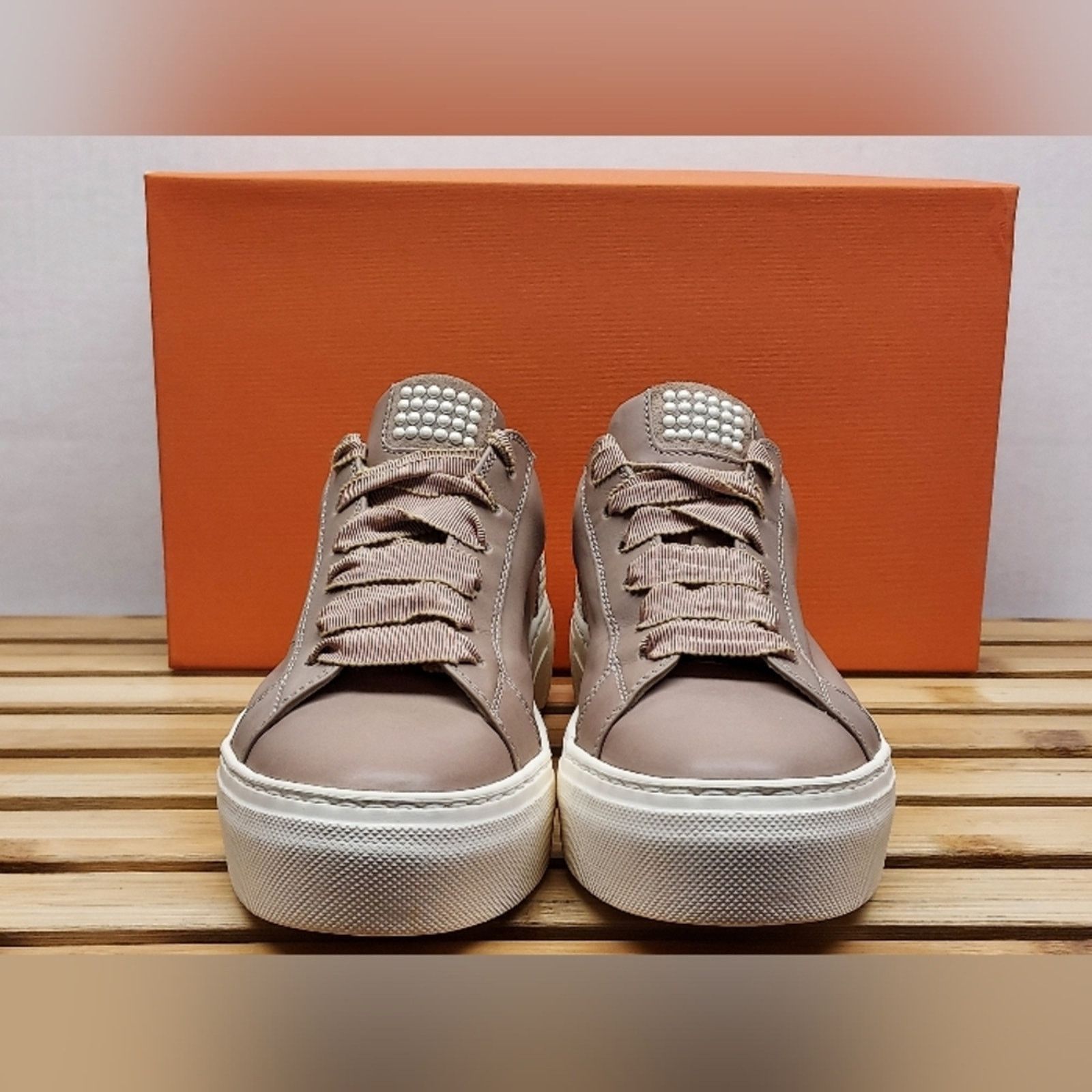AGL AGL Womens Pale Skin Milk Sneaker Shoes Size 36.5 (6.5) Size US 6.5 / IT 36.5 - 6 Thumbnail