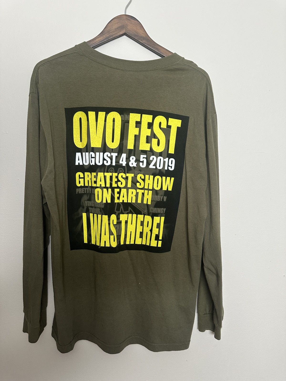 October's Very Own 9th Annual OVO Fest Olive Green Long Sleeve Shirt Size US L / EU 52-54 / 3 - 2 Thumbnail