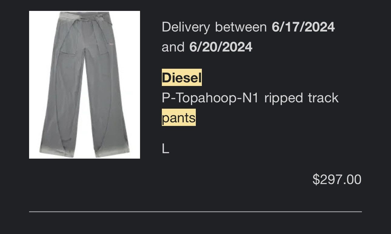 Diesel Diesel P-Topahoop-N1 ripped track pants Size US 32 / EU 48 - 5 Thumbnail