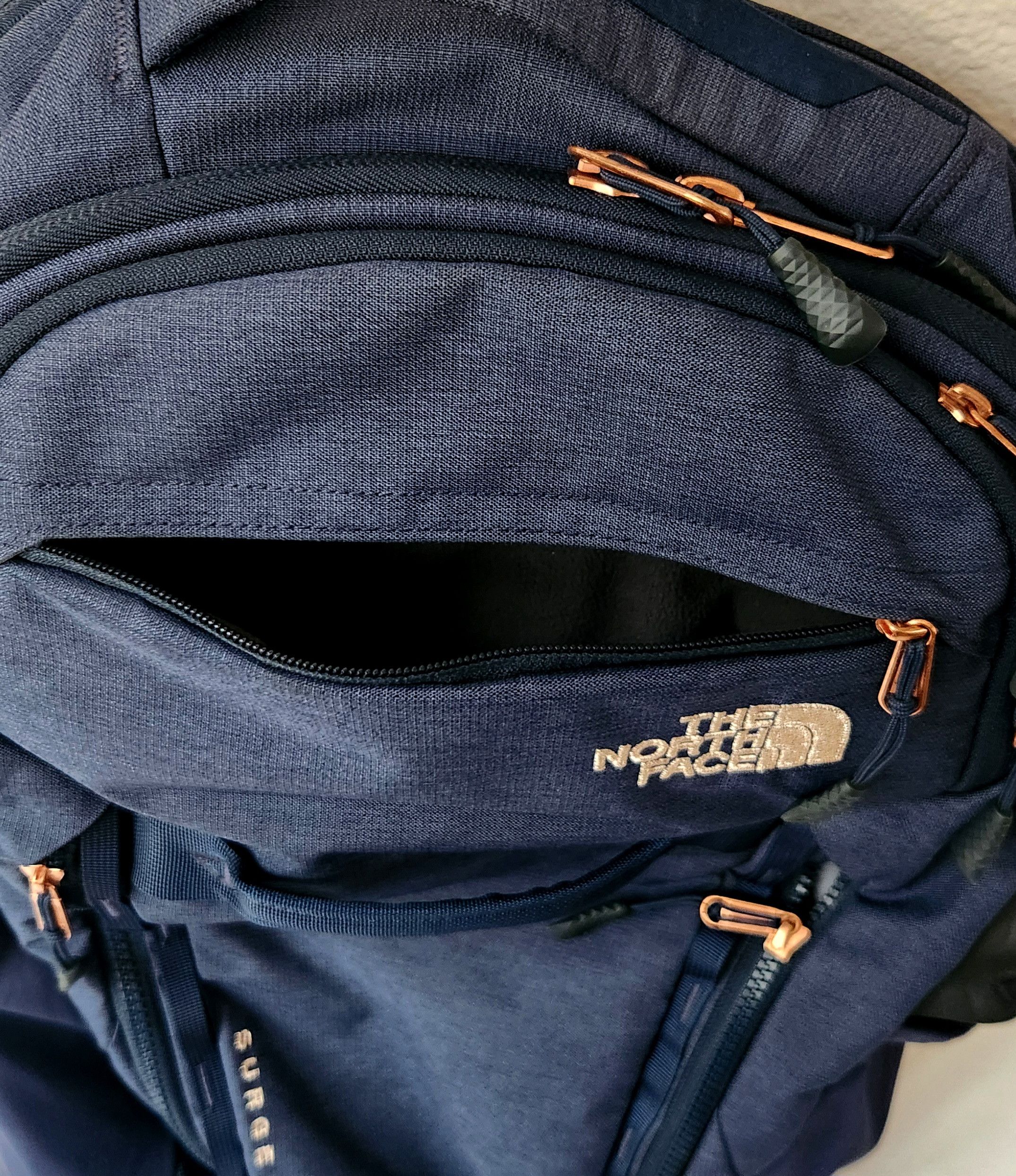 The North Face The North Face Surge Backpack Navy Blue Hiking School Size ONE SIZE - 7 Thumbnail