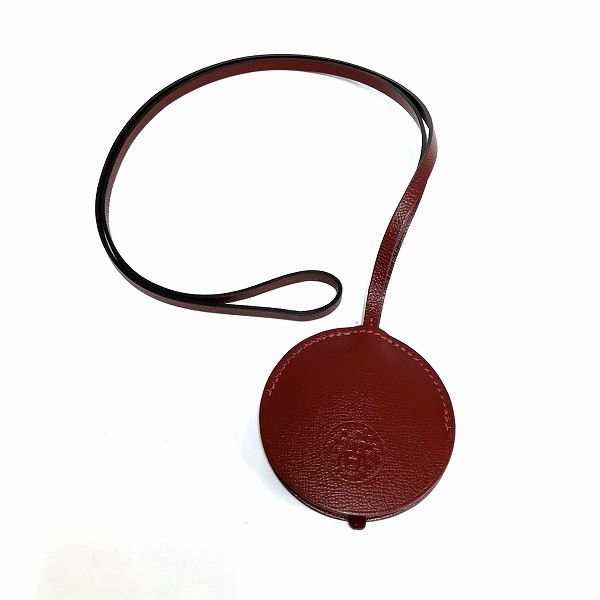 Hermes Hermes Hermes Leather 6.5 Miroir Pendant Necklace Leather Pet Collar in Great Condition Size ONE SIZE - 1 Thumbnail