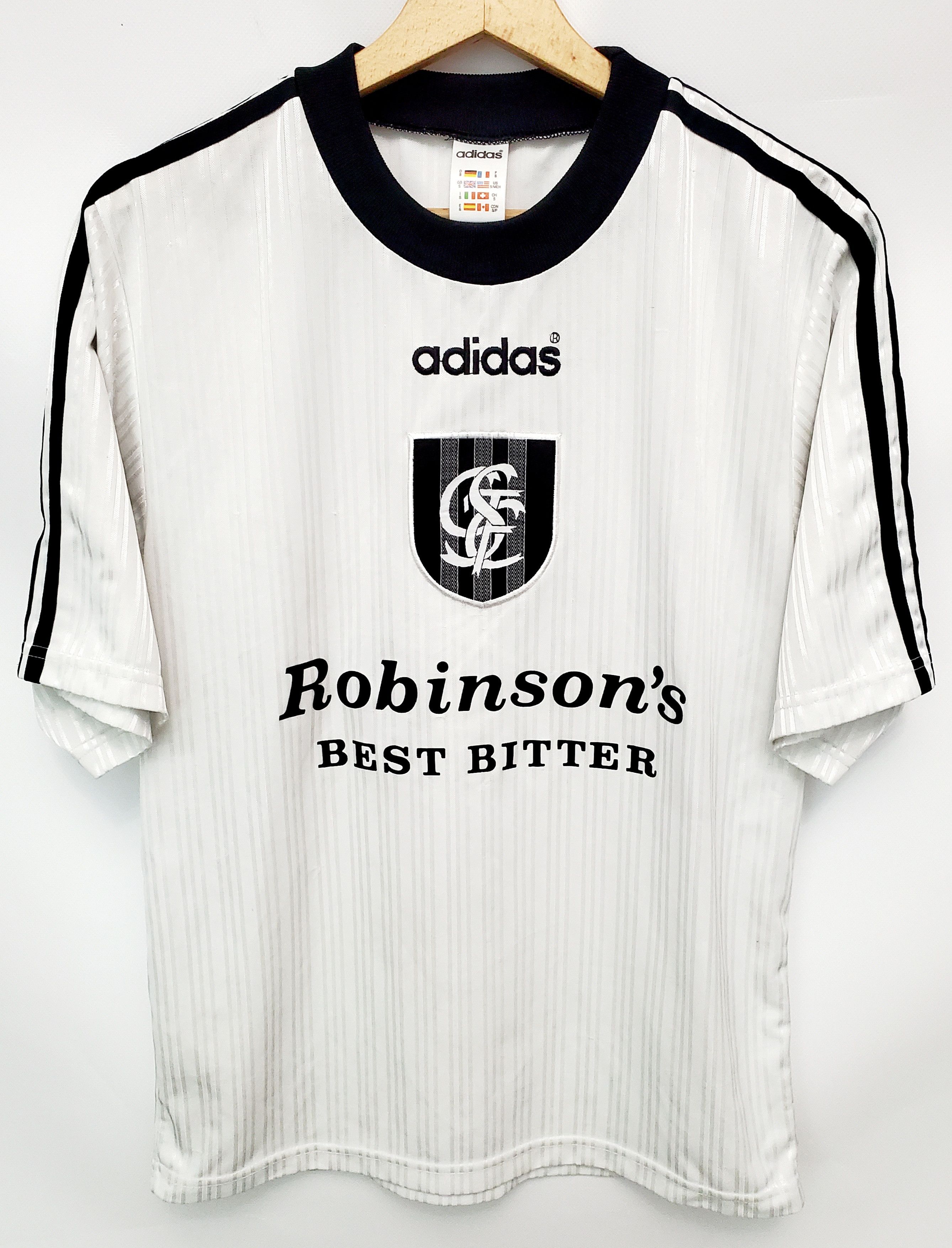 image of Adidas x Soccer Jersey Vintag Stockport County 1996 - 1998 Soccer Jersey Size S in White, Men's