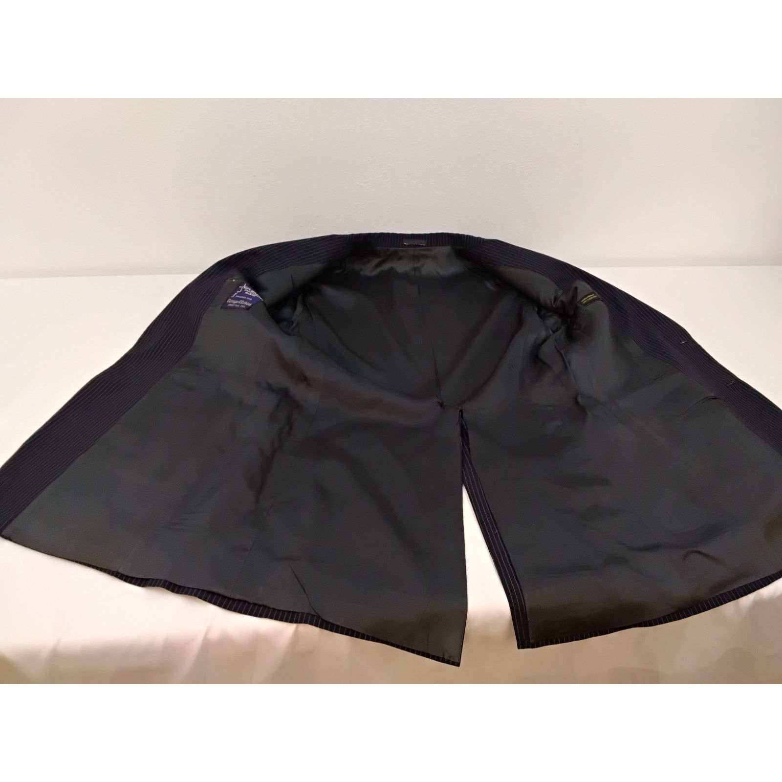 Givenchy Givenchy Blazer Men's 41" Chest Navy Pinstripe VTG 1970s Size 42R - 4 Thumbnail