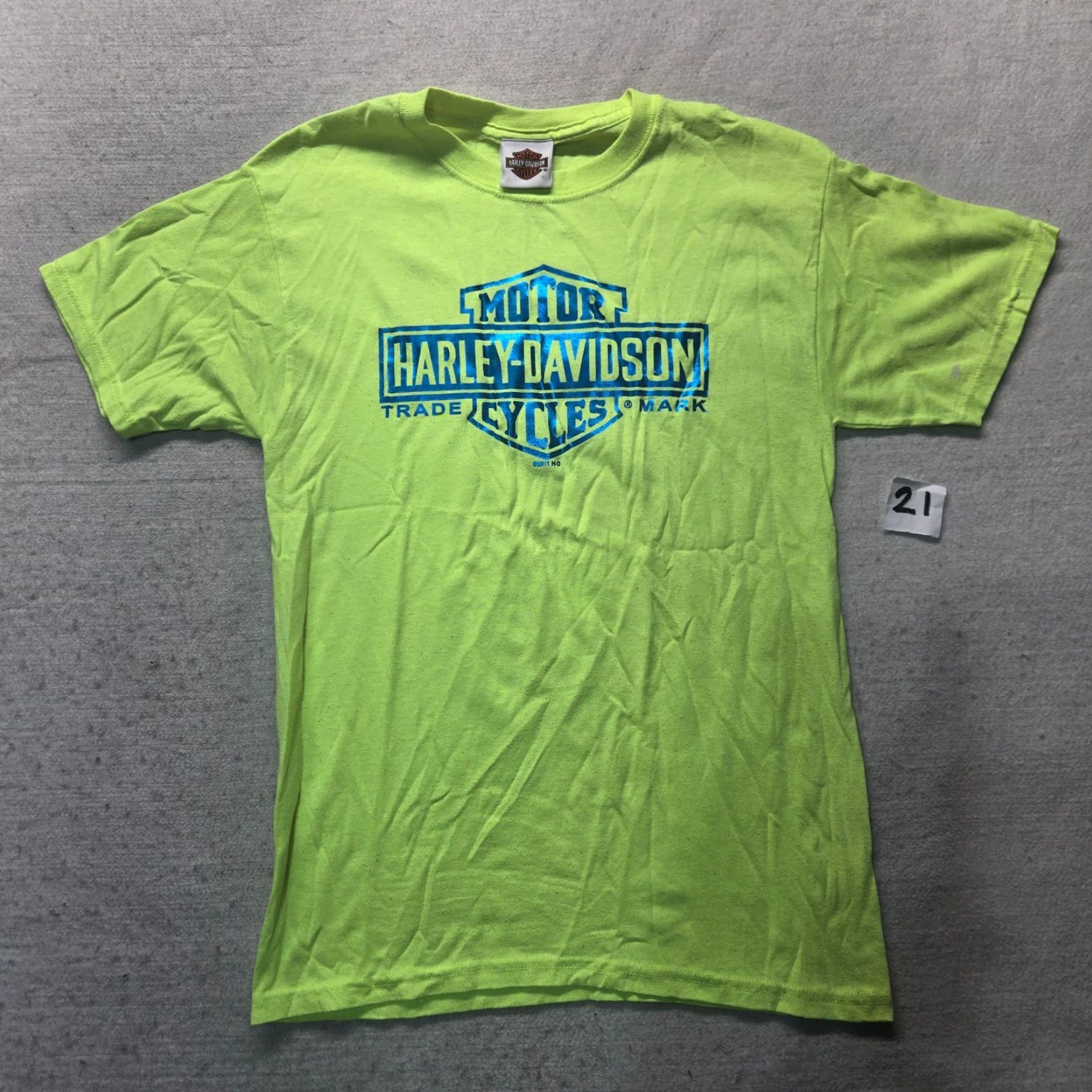 Harley Davidson Harley-Davidson Shirt Mens Size S Yellow Neon Short Sleeve T-Shirt Size US S / EU 44-46 / 1 - 2 Thumbnail