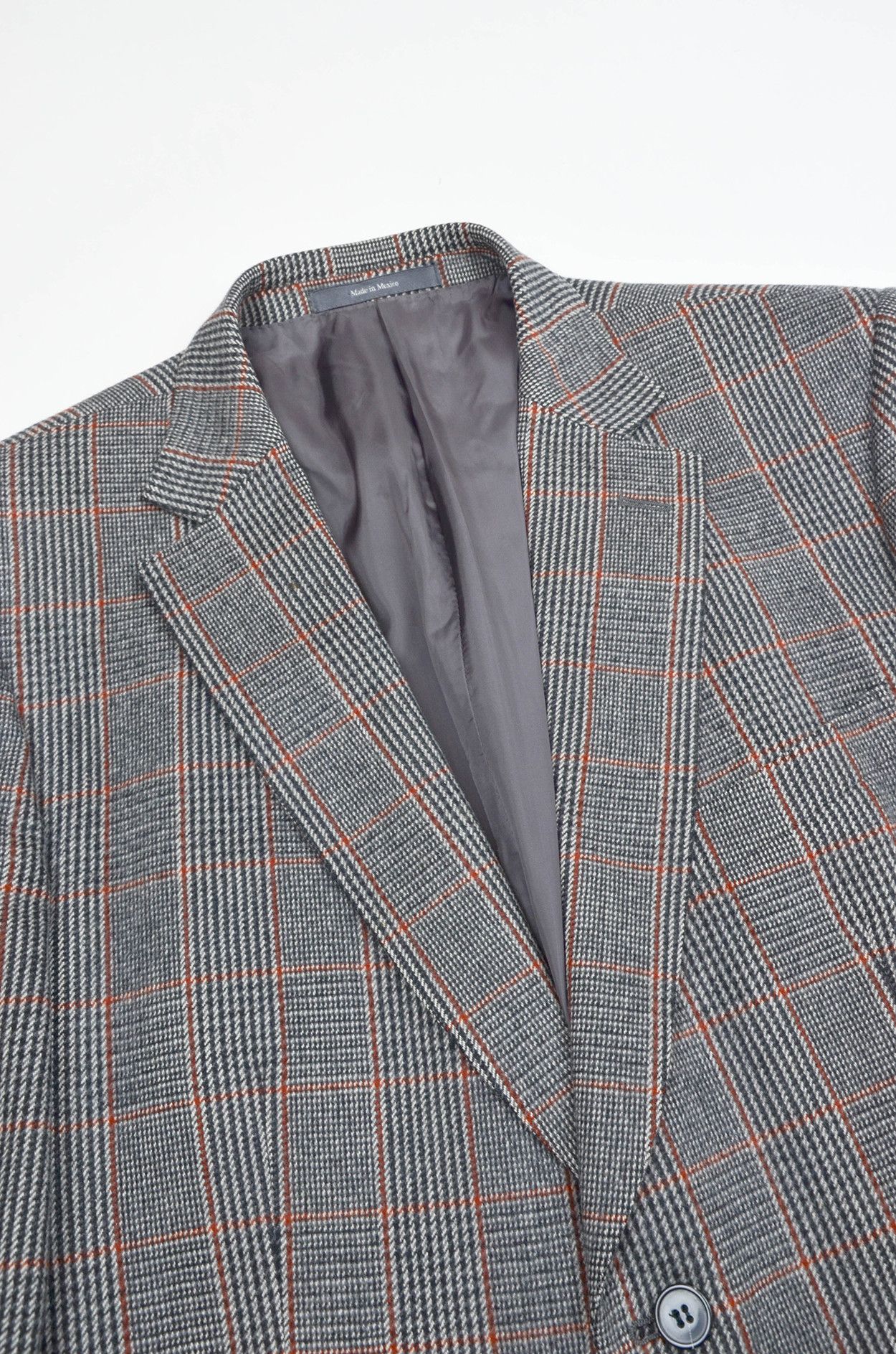 Ermenegildo Zegna Ermenegildo Zegna Wool Angora Check Blazer Grey - Size 54R Size 44R - 7 Thumbnail