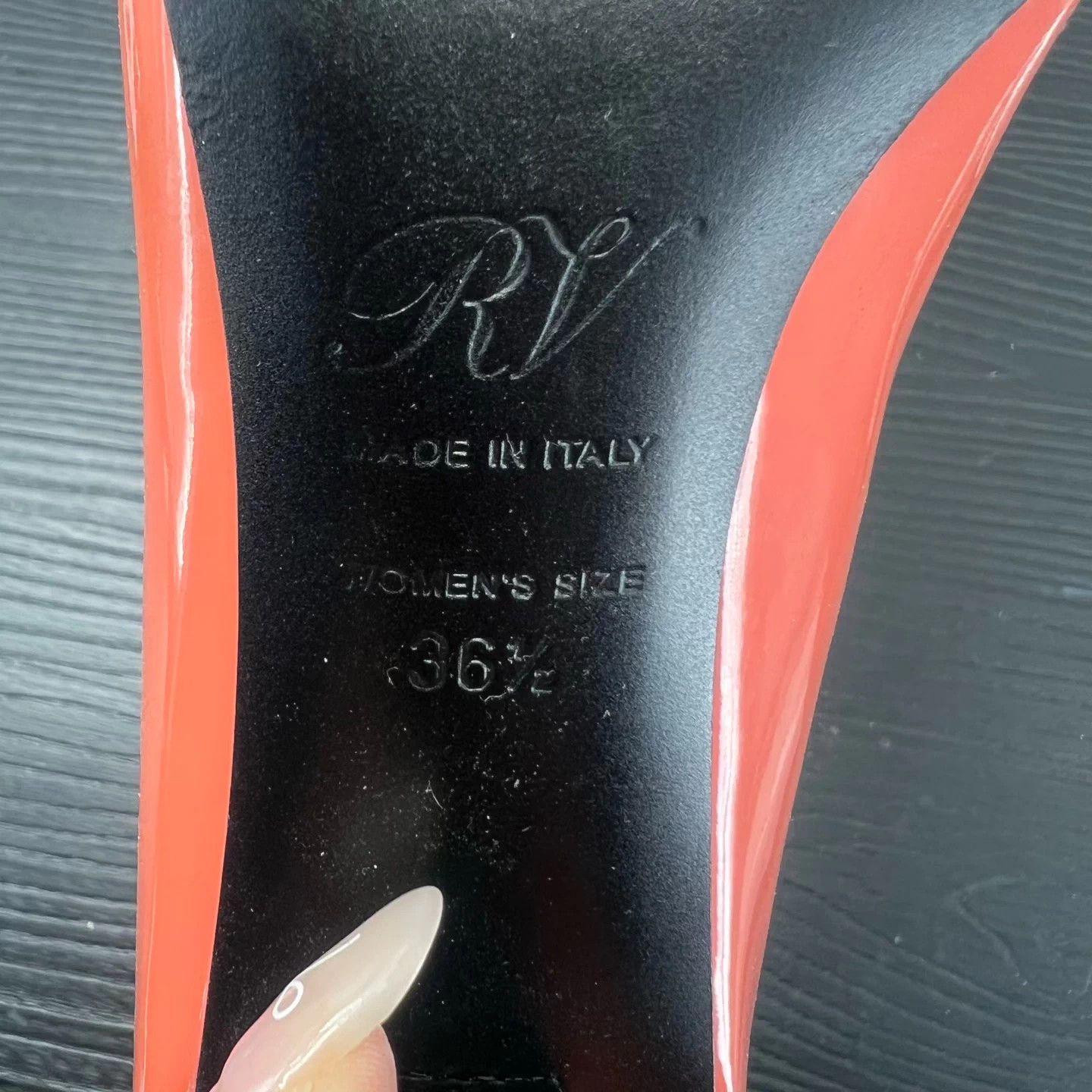 Roger Vivier RV Square Toe Red Low Heel 36.5 Boxed Near New Sole Repaired Size US 6 / IT 36 - 7 Thumbnail
