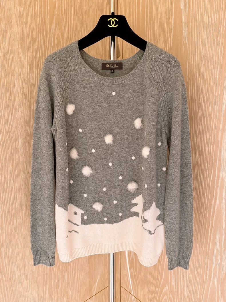Loro Piana LORO PIANA Snowflake cashmere sweater Size L / US 10 / IT 46 - 1 Thumbnail