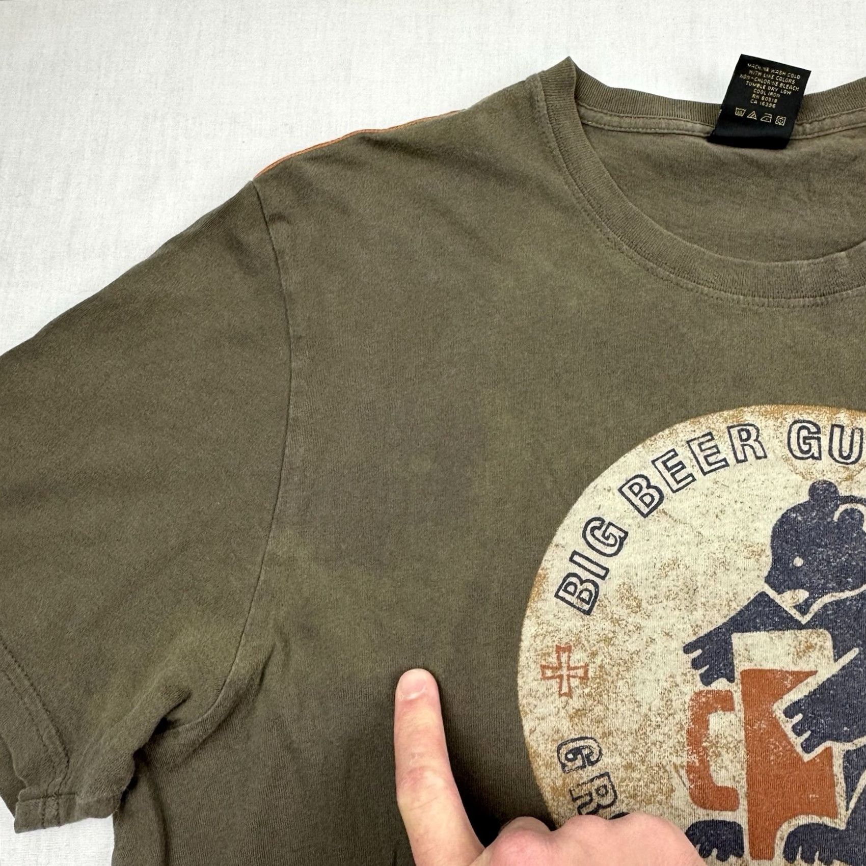 Lucky Brand VINTAGE Lucky Brand T Shirt Adult L Brown Cotton Crew Neck Short Sleeve 90s Y2K Hipster USA Mens Size US L / EU 52-54 / 3 - 7 Thumbnail