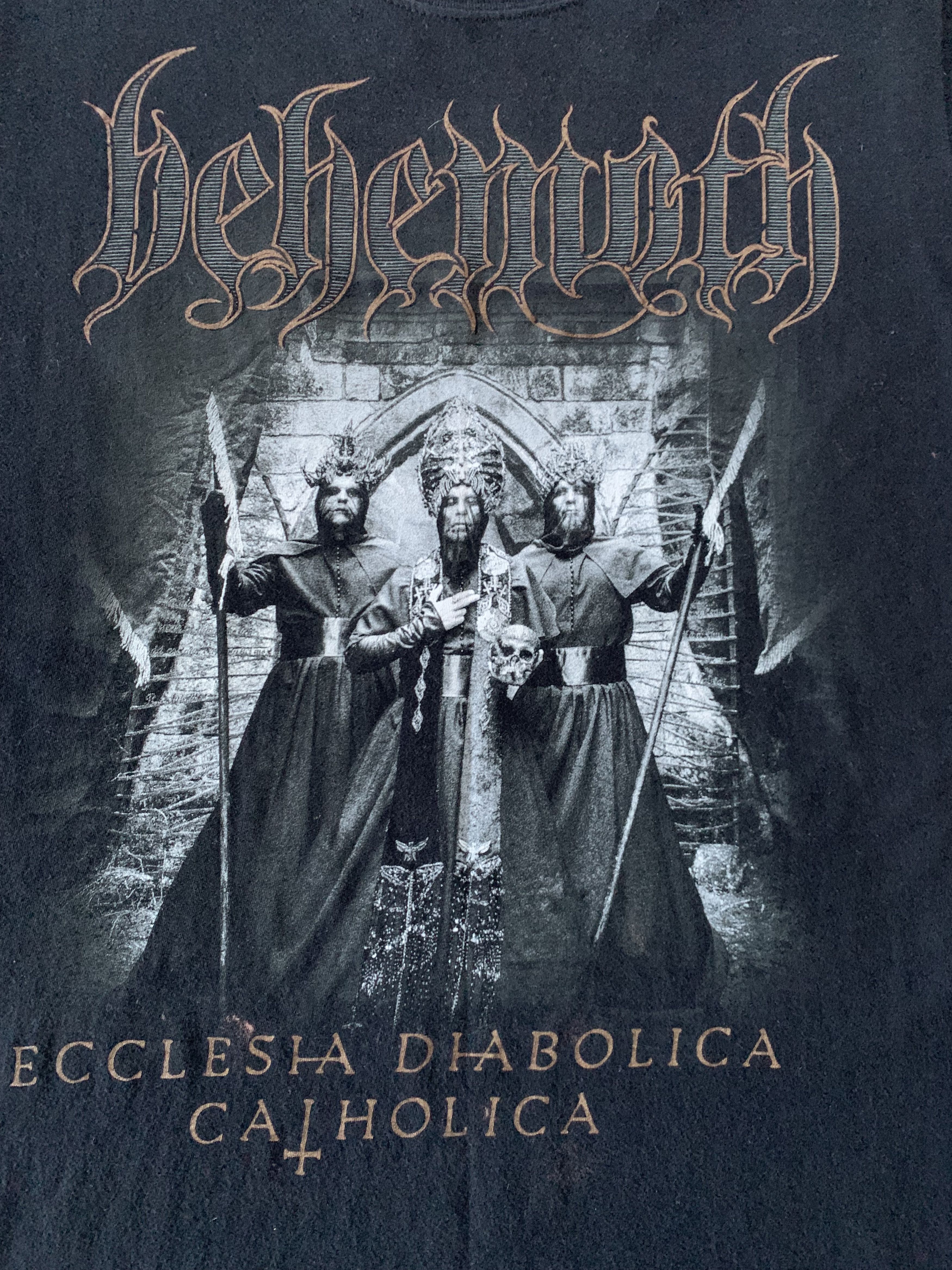 Band Tees × Gildan Vintage Behemoth Ecclesia Diabolica Catholica T Shirt 2018 Size US M / EU 48-50 / 2 - 5 Thumbnail