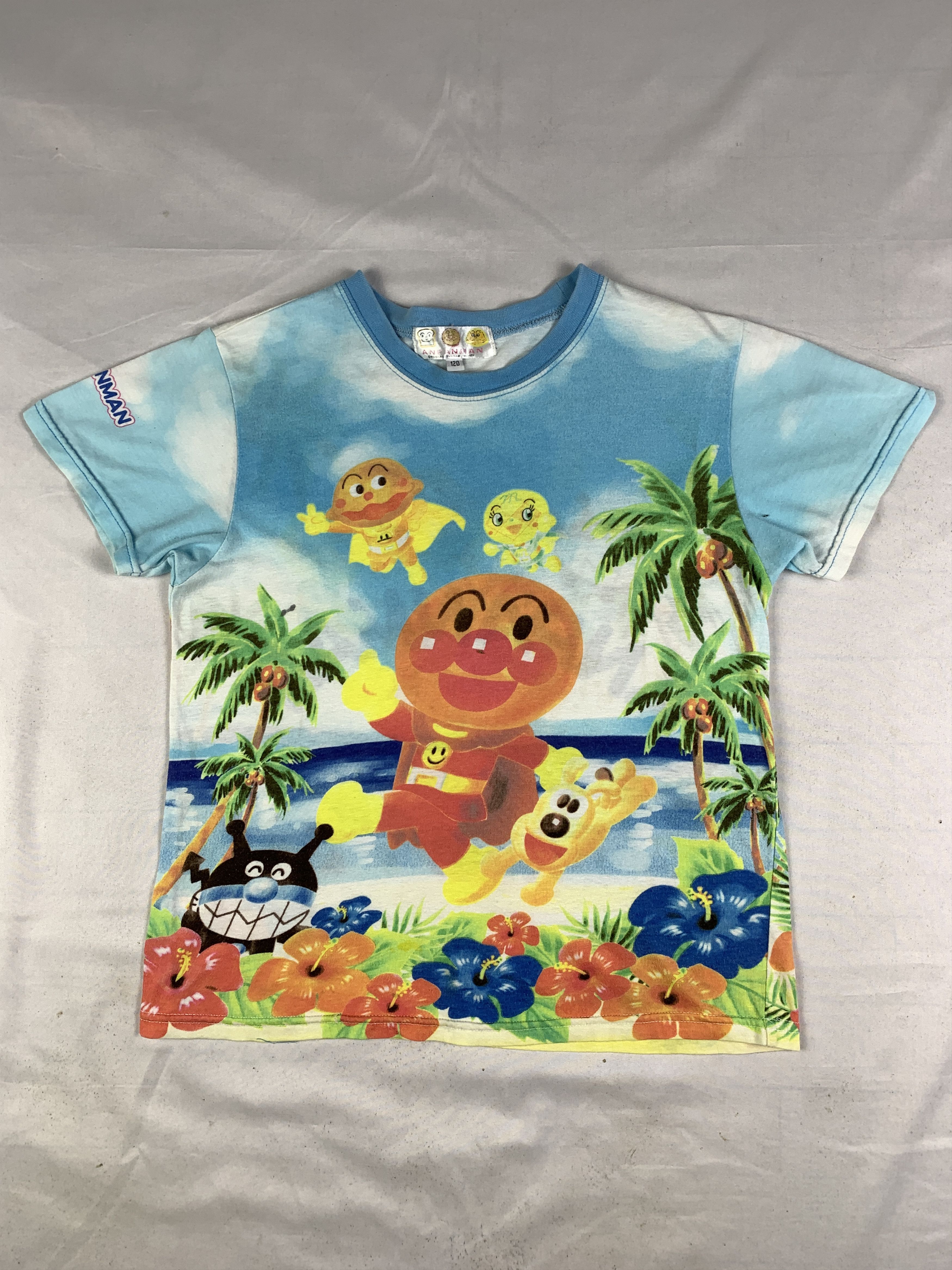 Anime 2000s Anpaman Anime Summer Graphic Baby Tee (S) Size S / US 4 / IT 40 - 1 Thumbnail