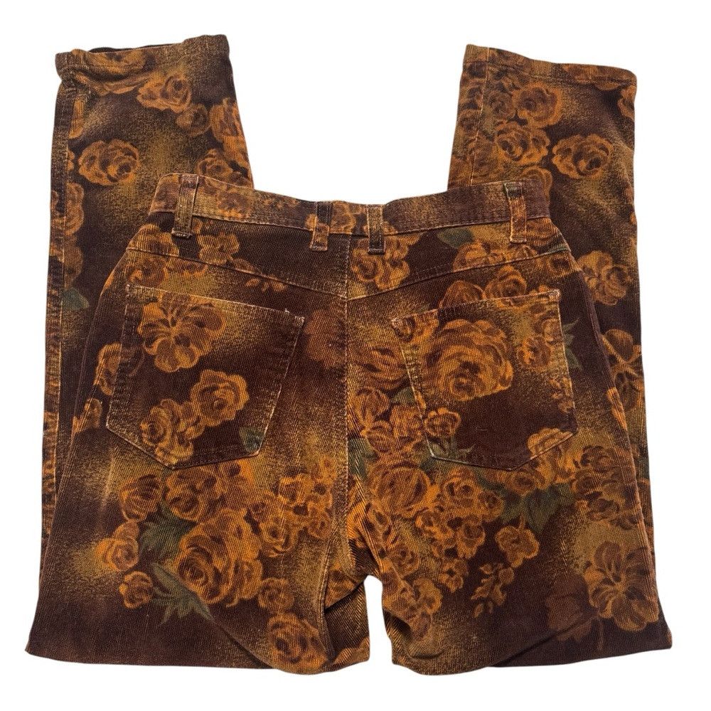 Bill Blass Vintage Bill Blass Corduroy Floral Straight Leg Pants Jeans Size 27" / US 4 / IT 40 - 3 Thumbnail