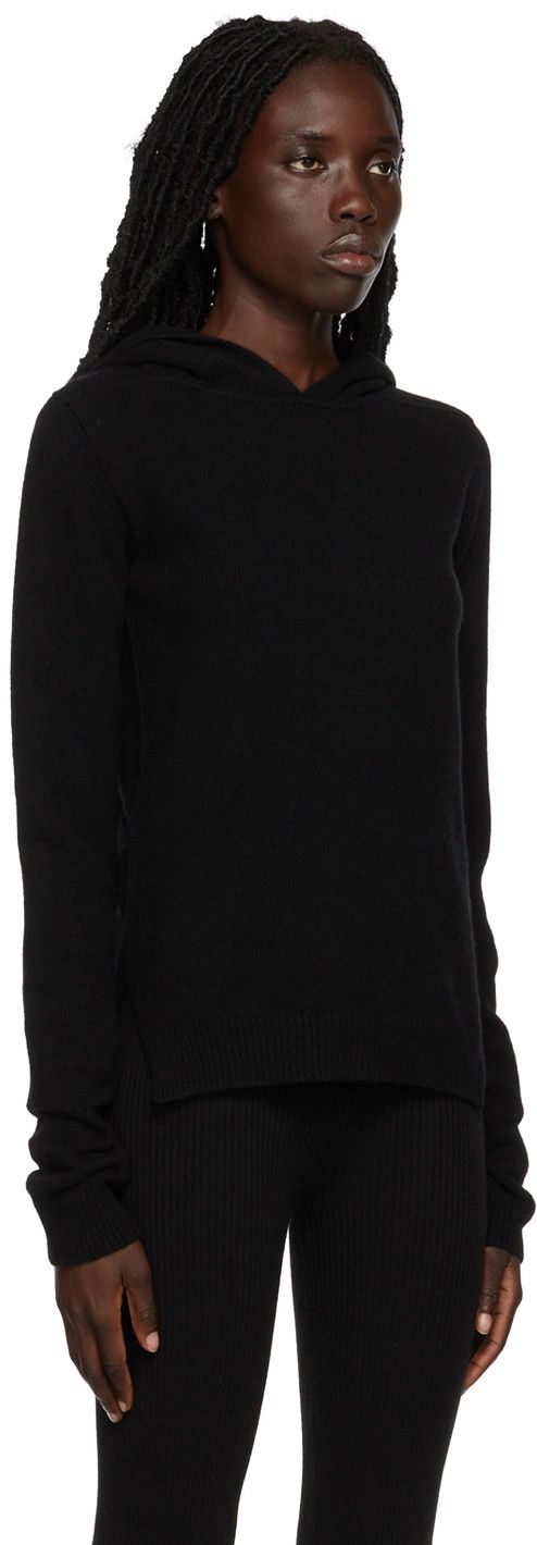 Rick Owens o1y0126 Hooded Sweater in Black Size M / US 6-8 / IT 42-44 - 2 Thumbnail