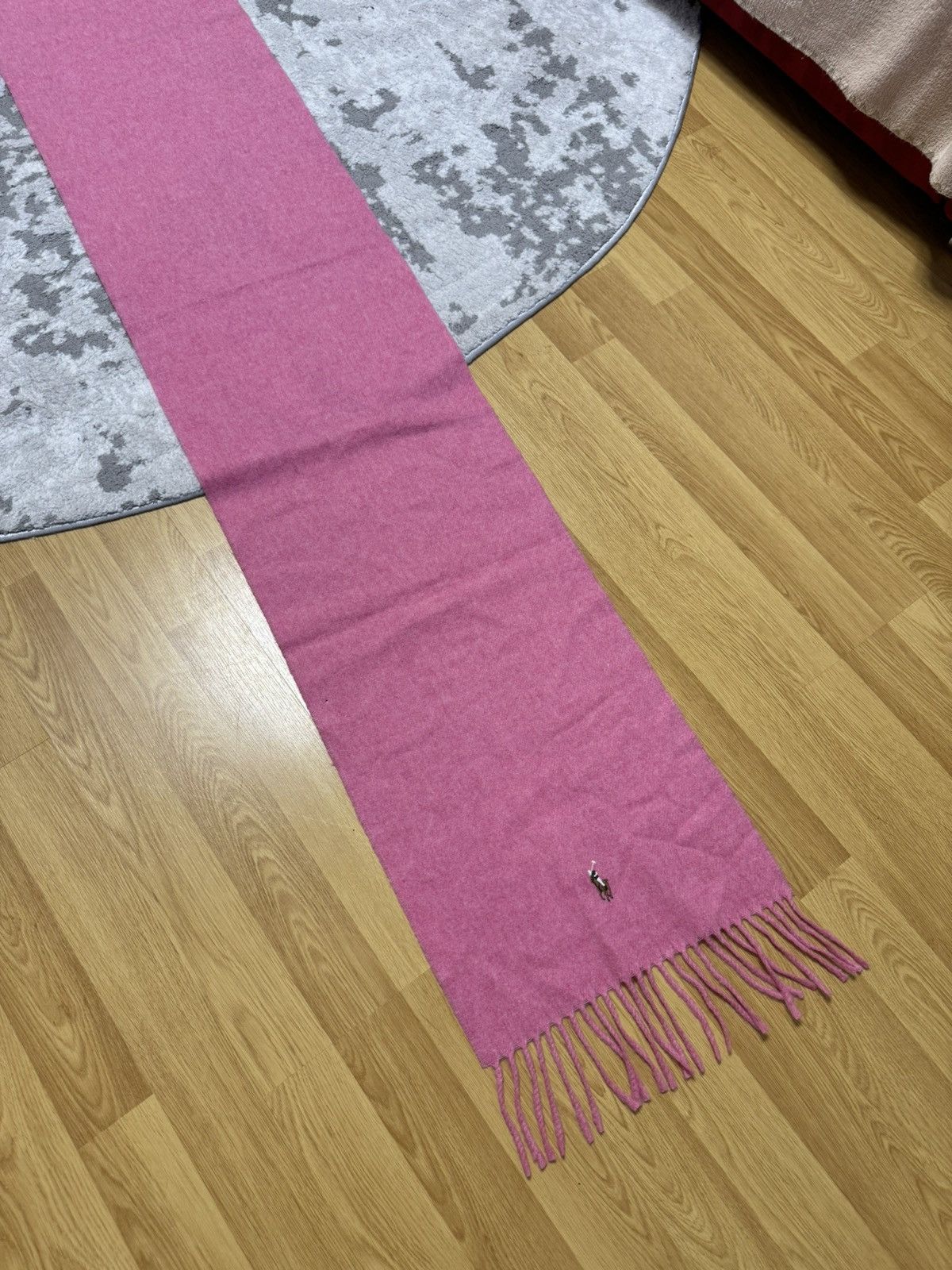 Polo Ralph Lauren Polo Ralph Lauren Pink Wool Scarf Iconic Size ONE SIZE - 12 Thumbnail