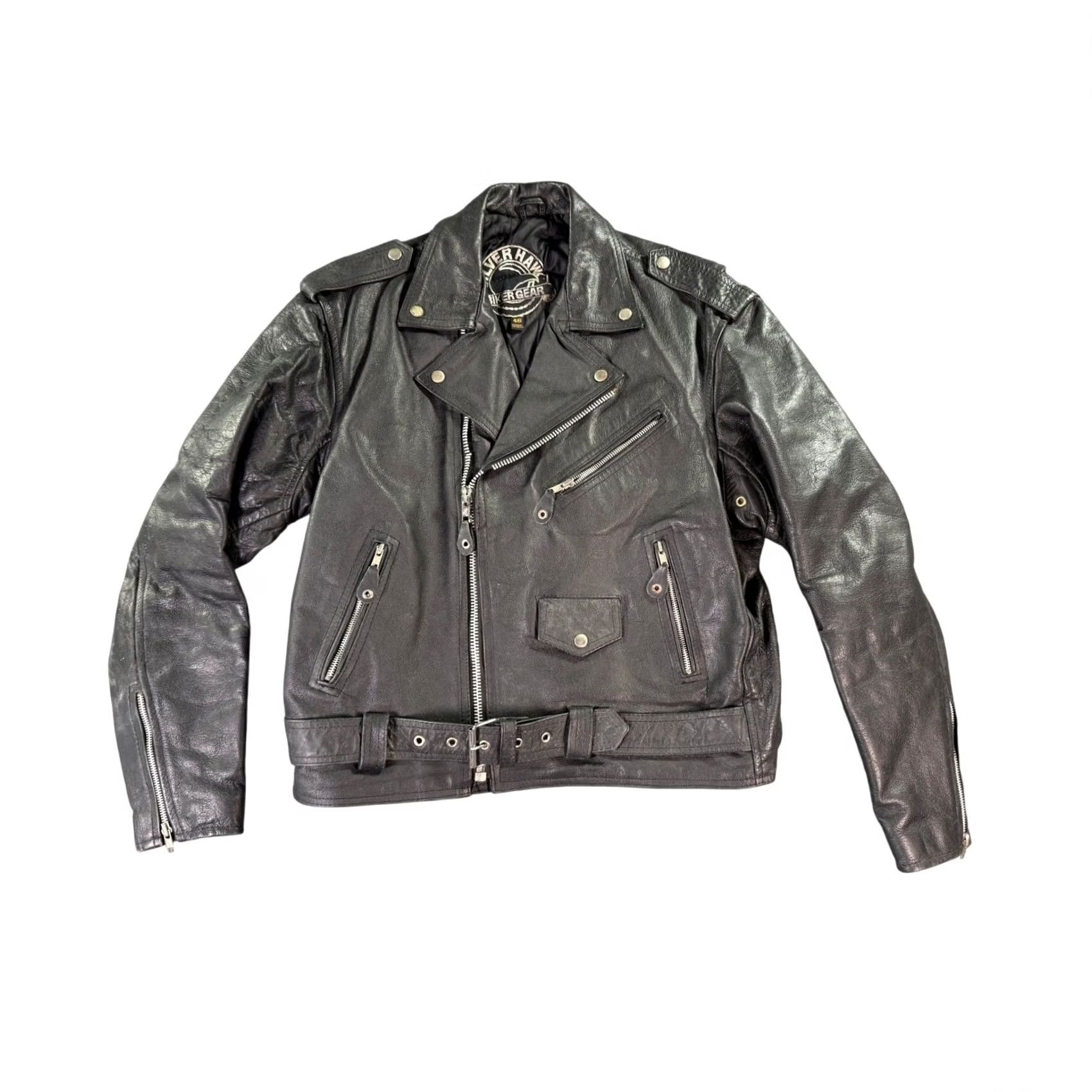Harley Davidson Harley Davidson Biker Gear Leather Motorcycle Jacket Mens 46 Black Belted 1980s Size US S / EU 44-46 / 1 - 3 Thumbnail