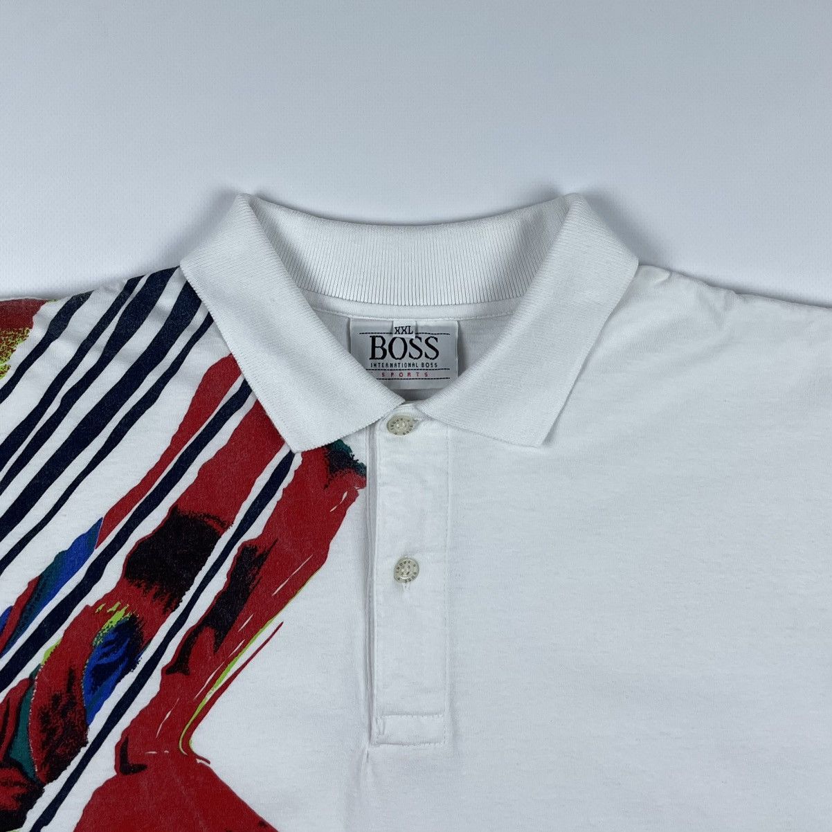 Hugo Boss × Vintage Vintage 90s Hugo Boss Sport Andre Agassi style Polo Size US XXL / EU 58 / 5 - 6 Thumbnail
