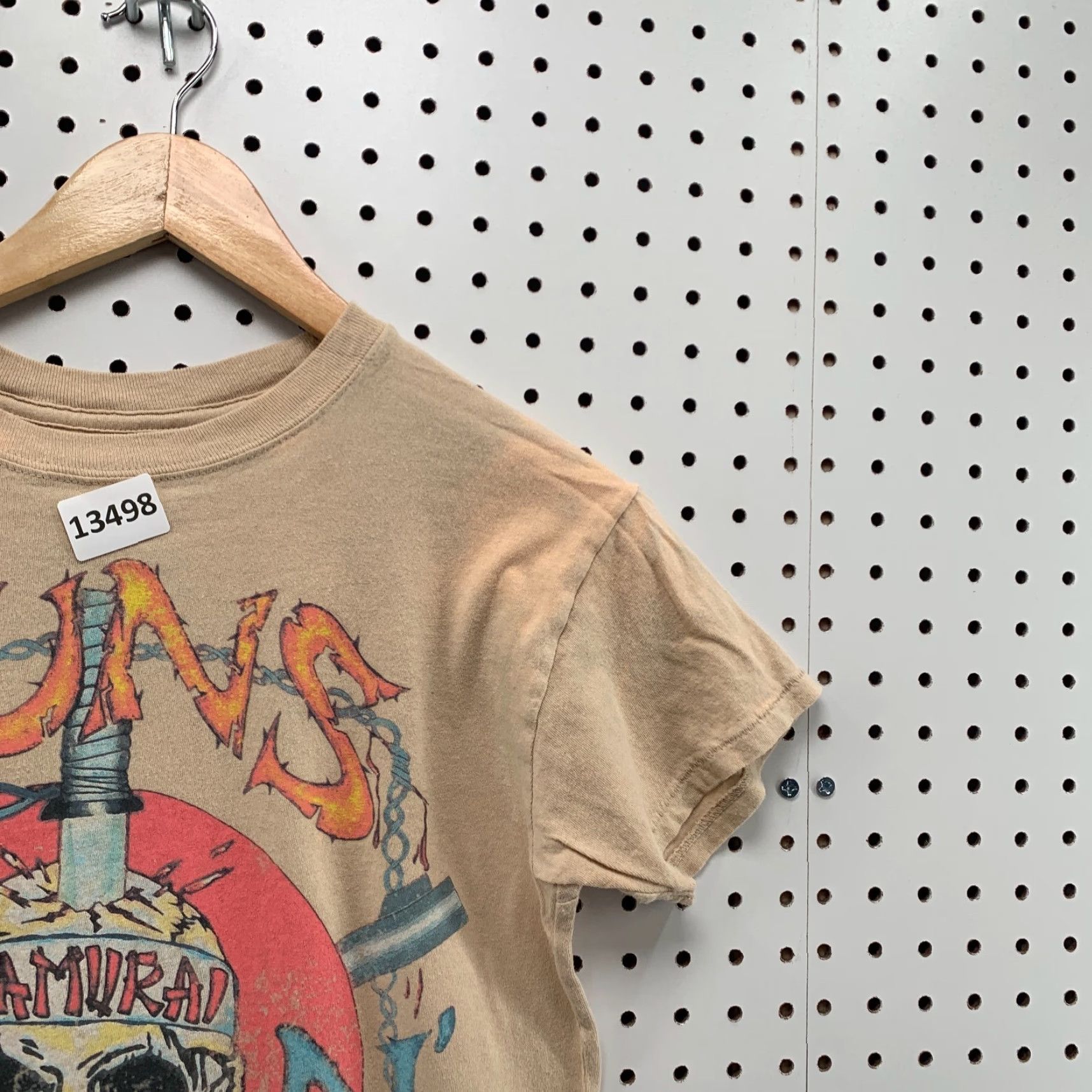 Logo 7 Guns N' Roses Skull Logo Brown Short Sleeve T-Shirt Adult XS Size US XS / EU 42 / 0 - 2 Thumbnail