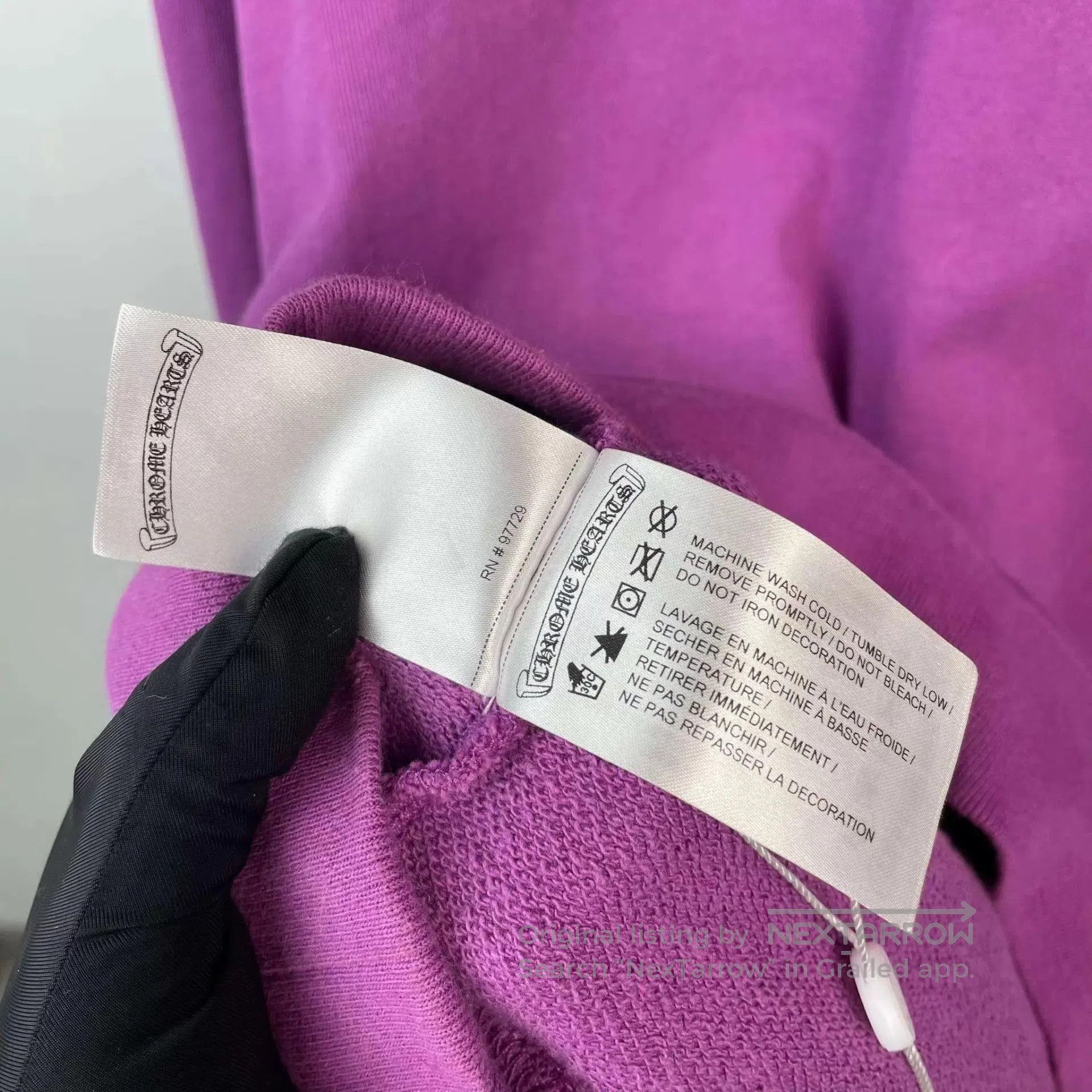 Chrome Hearts Purple Graphic Hoodie with Front Pocket and Sleeve Art. Size US M / EU 48-50 / 2 - 7 Thumbnail