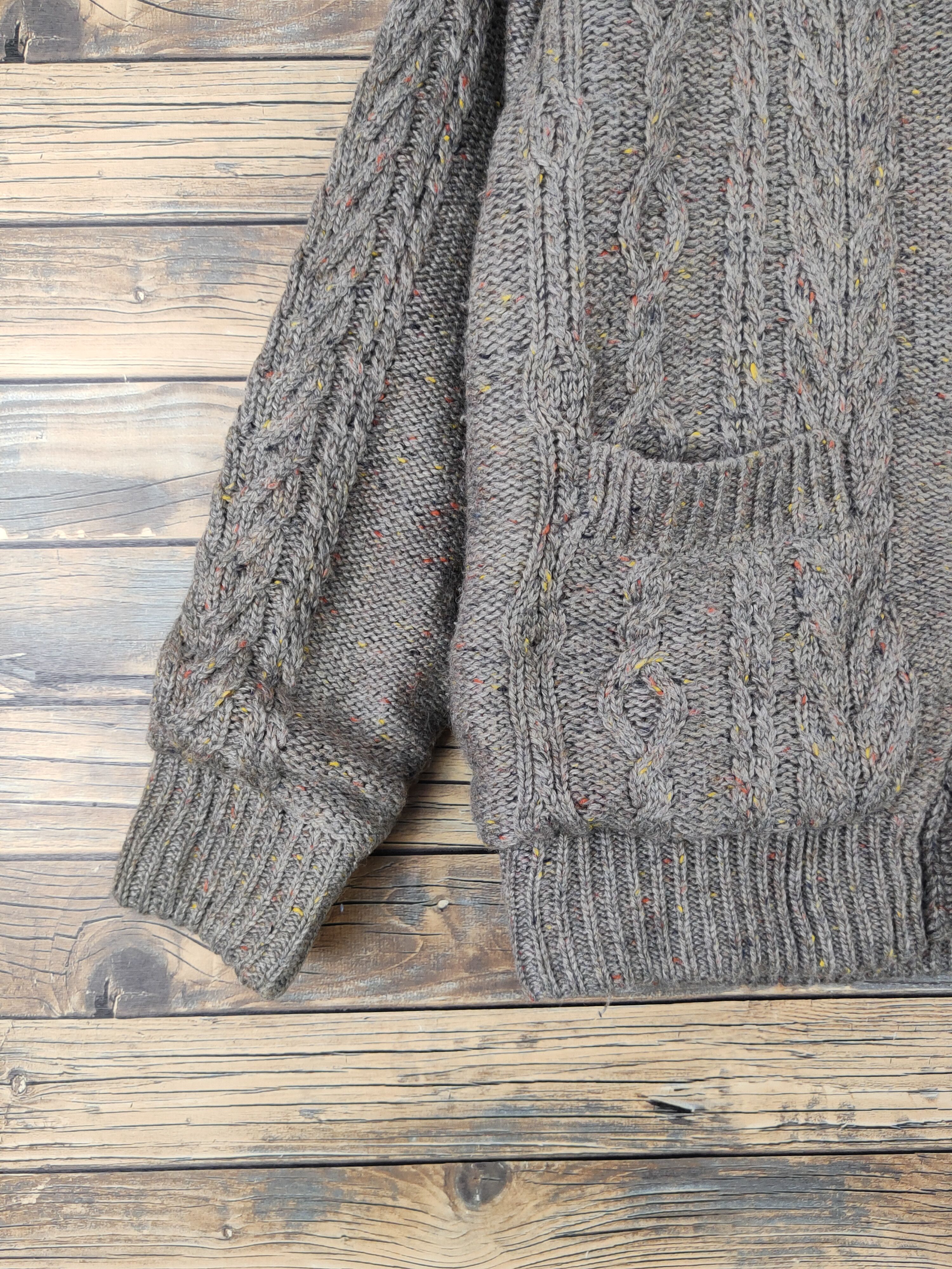 Aran Isles Knitwear × Japanese Brand Coen Dark Brown cable Knitwear Sweaters #W2033 Size US M / EU 48-50 / 2 - 5 Thumbnail