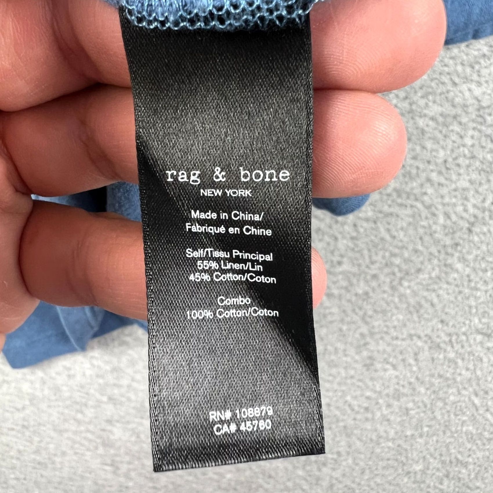 Rag & Bone Rag & Bone Polo Shirt Short Sleeve Cotton Linen Blue Golf Mens Medium Size US M / EU 48-50 / 2 - 4 Thumbnail