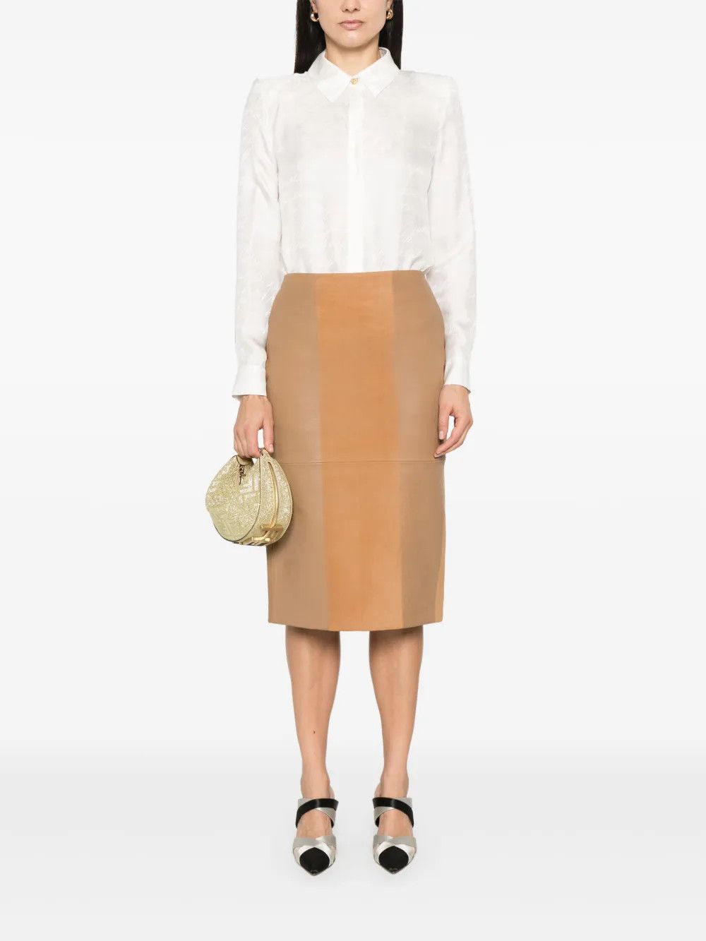 Balmain o1s1wg111225 Jacquard Shirt in White Size S / US 4 / IT 40 - 5 Thumbnail