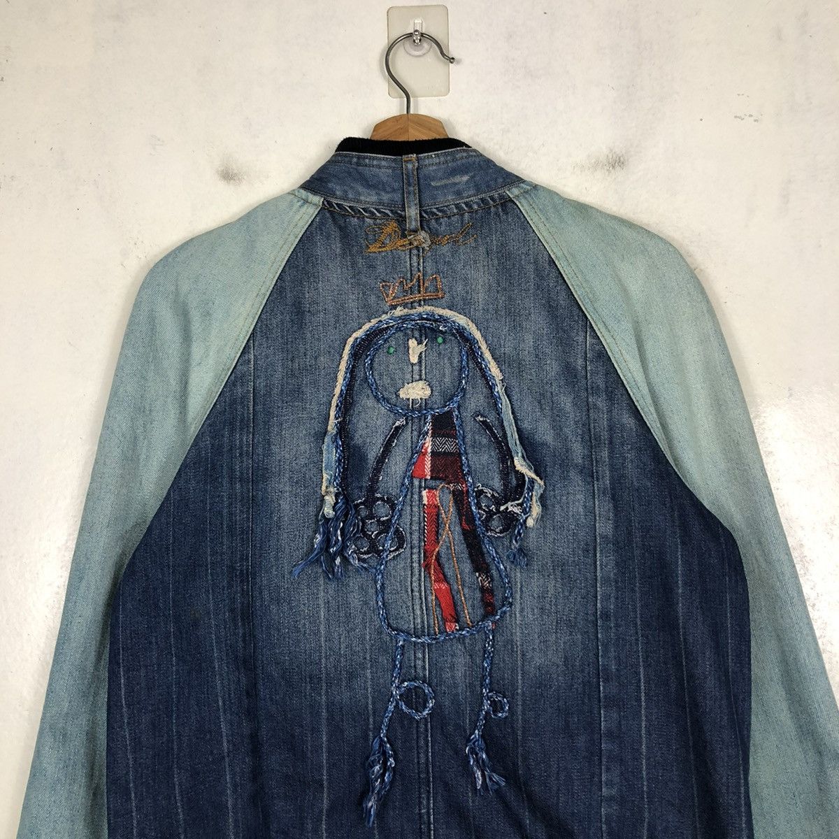 Japanese Brand 📌VINTAGE BOMBER DENIM JACKET INDIGO DESIGN DESIGUAL Size US S / EU 44-46 / 1 - 10 Thumbnail