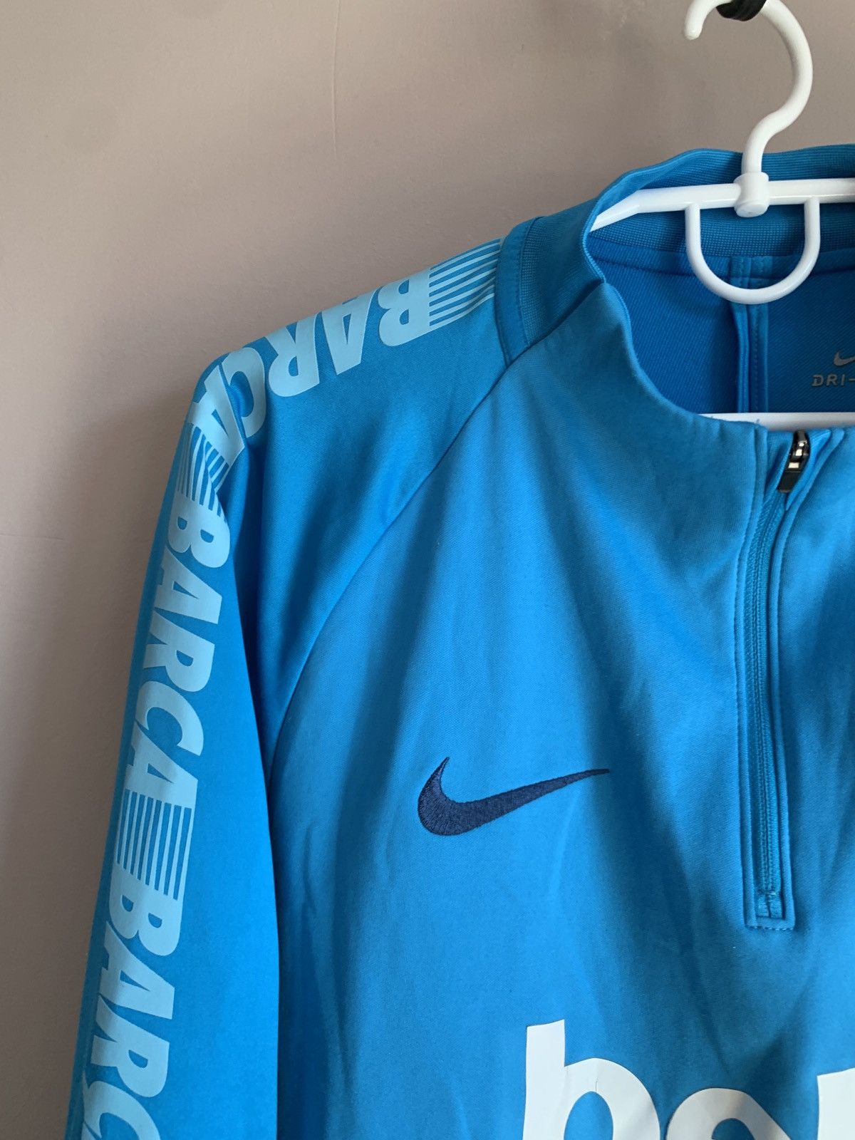 Nike Barcelona 1/3 Zip Football Sweatshirt Nike Soccer Sz M Size US M / EU 48-50 / 2 - 3 Thumbnail