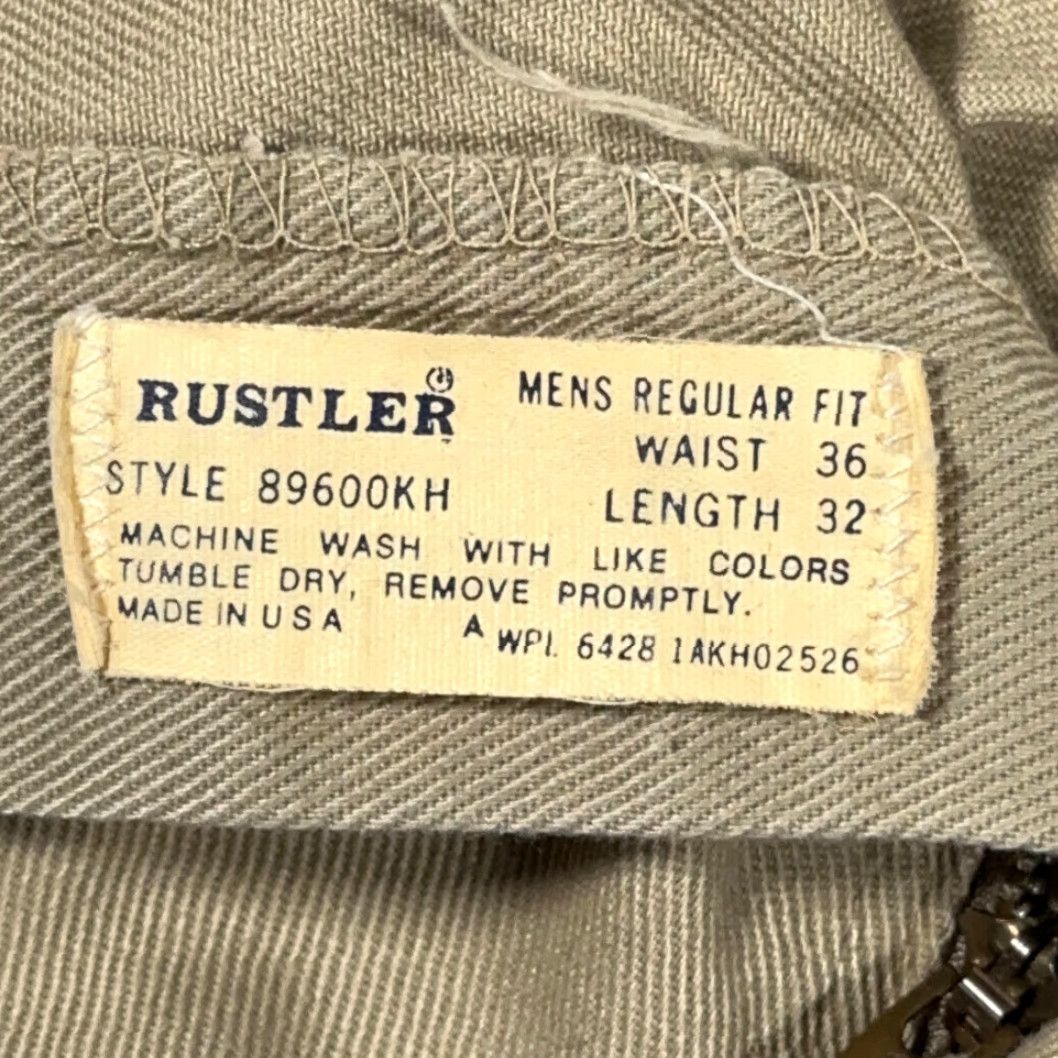 Vintage VINTAGE Rustler Pants Mens 34x31 Brown Regular Fit Workwear USA Made 80s Pant Size US 34 / EU 50 - 6 Thumbnail