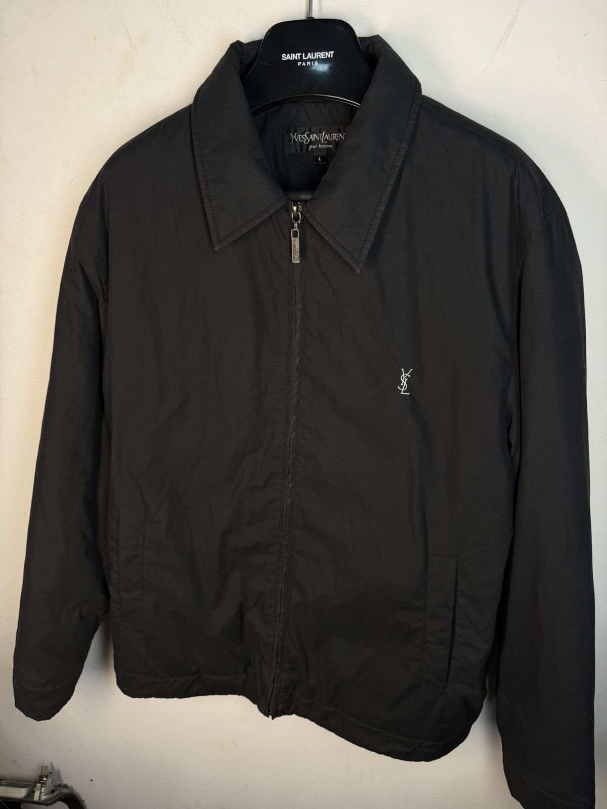 Yves Saint Laurent Black YSL Jacket Warmed Bomber Quilted Vintage Y2k zip up Size US L / EU 52-54 / 3 - 14 Thumbnail
