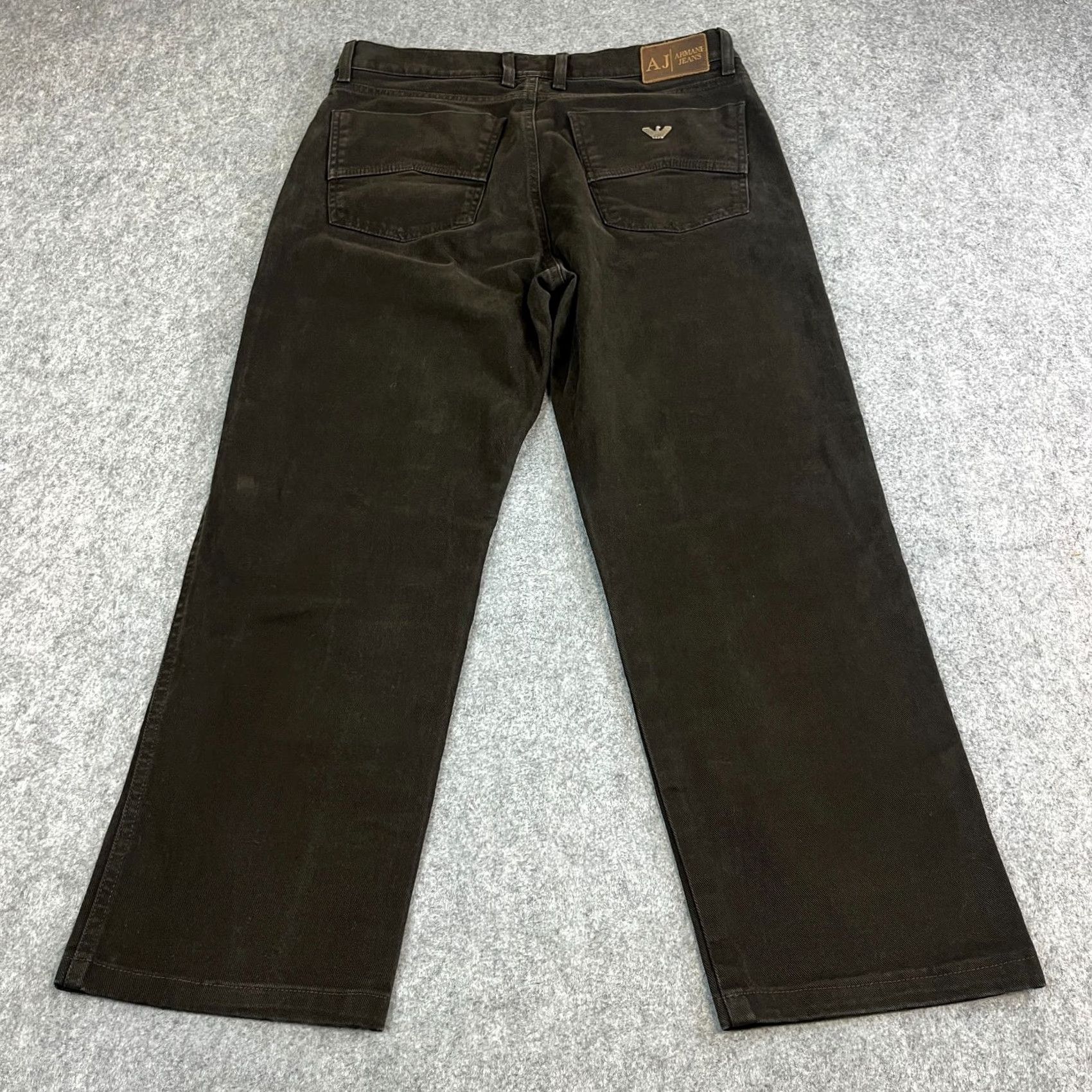 Vintage Armani Jeans Jeans Regular Straight 34 28 Short Dark Black Stretch Comfort Fit GA Mens Size US 34 / EU 50 - 2 Thumbnail